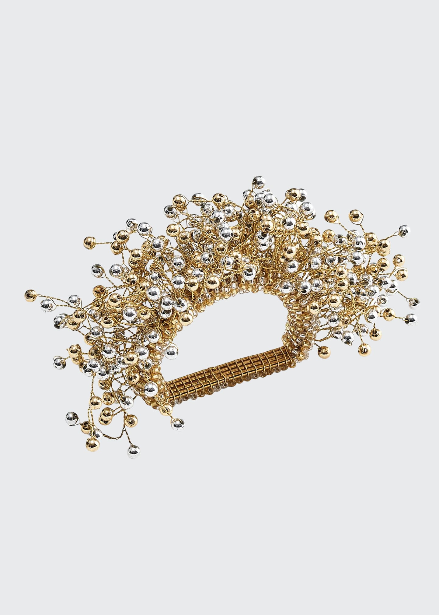 Shop Kim Seybert Spray Napkin Ring, Gold And Silver In Gold &amp; Silver