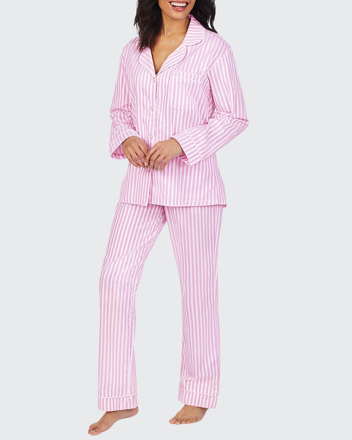 BedHead Pajamas 3D Striped Cotton Long-Sleeve Classic Pajama Set