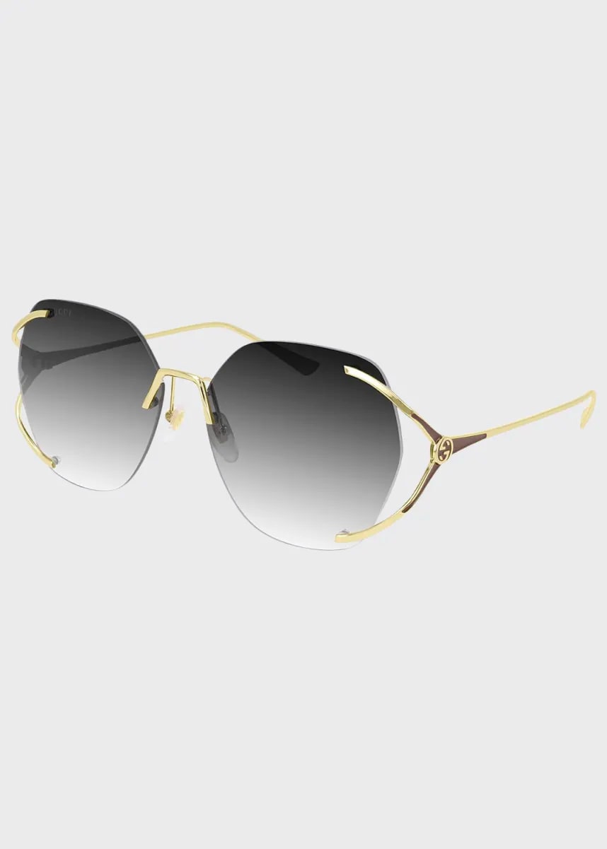 Gucci Rimless Metal Sunglasses