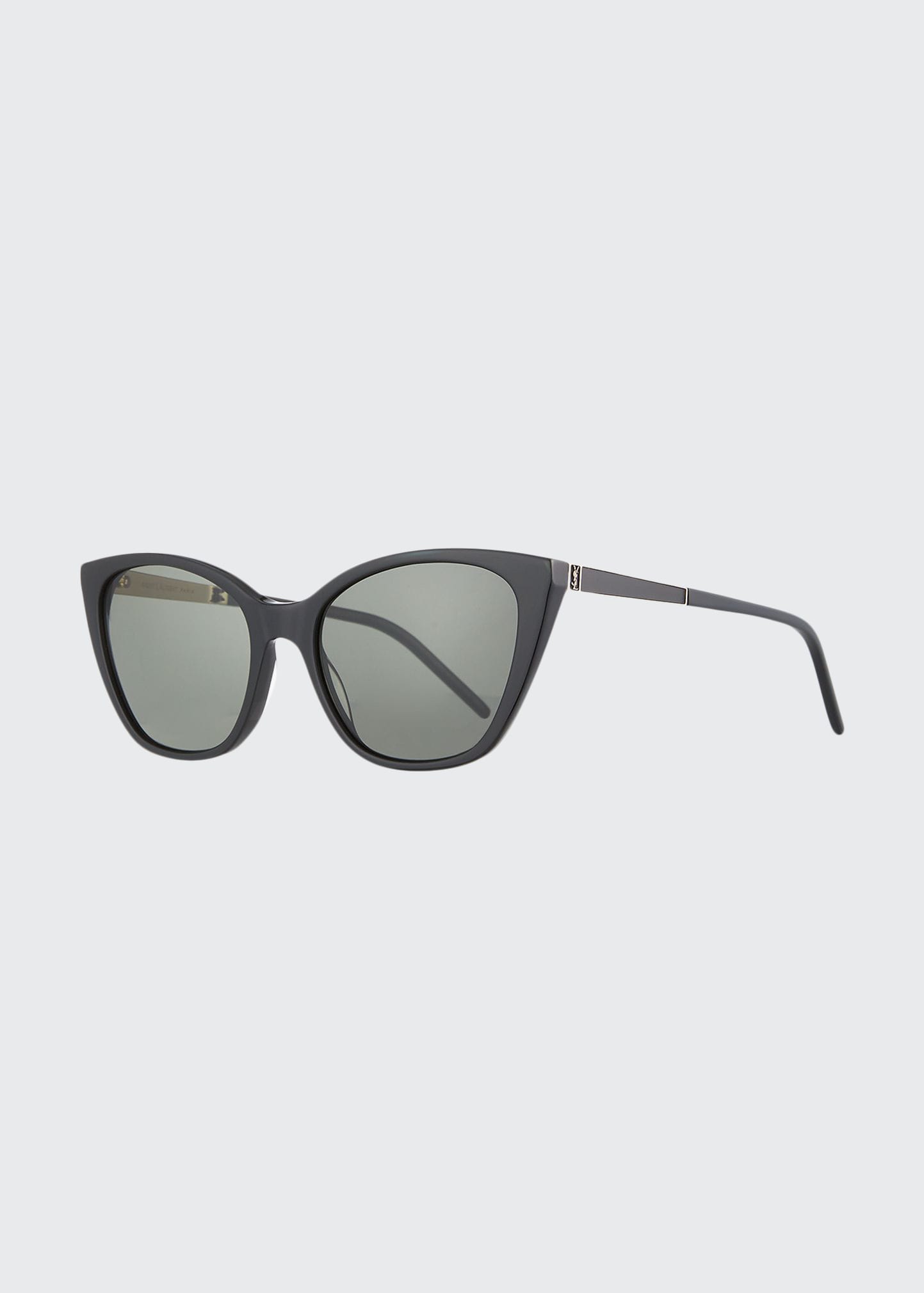 Saint Laurent Ysl Acetate Cat-eye Sunglasses In Black