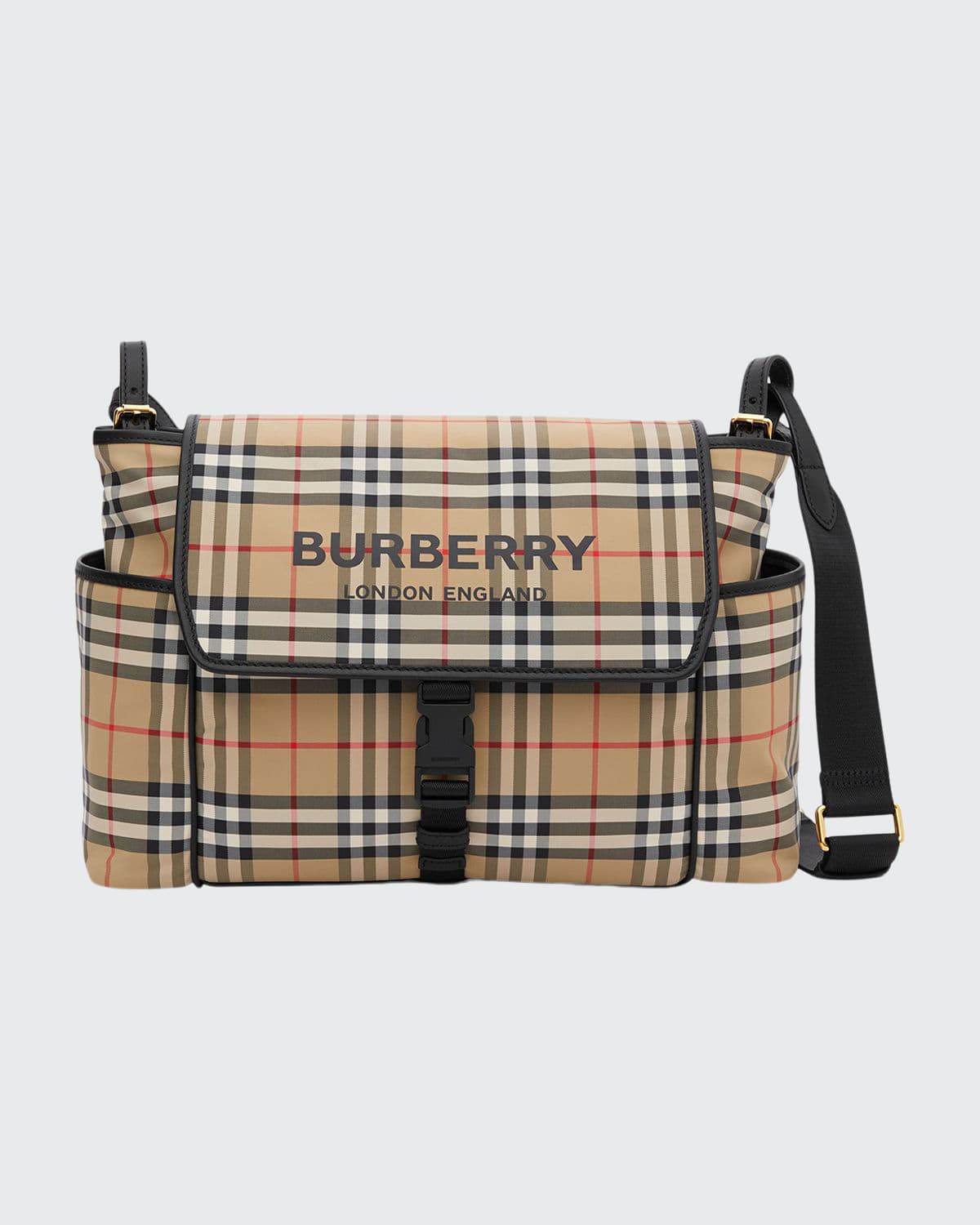 Burberry snap 2025 flap diaper bag