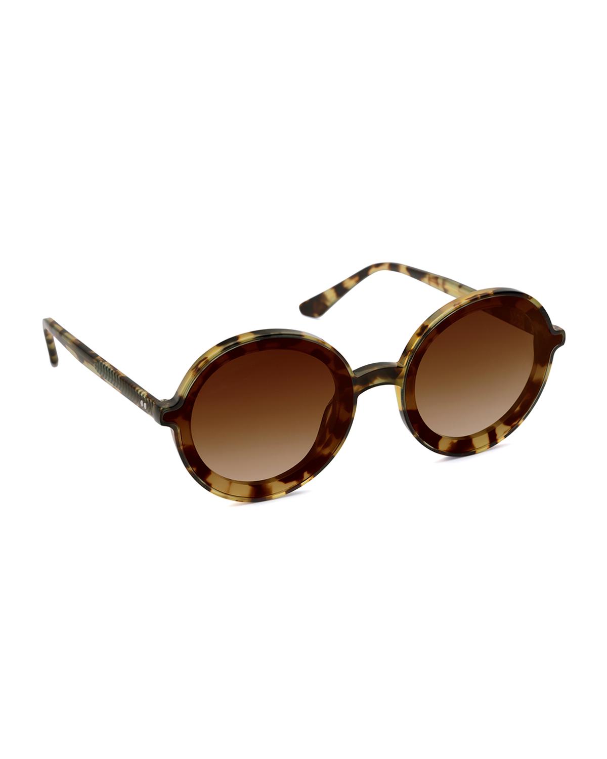 Krewe Louisa Oversized Round Acetate Sunglasses In Oxford  display picture 1