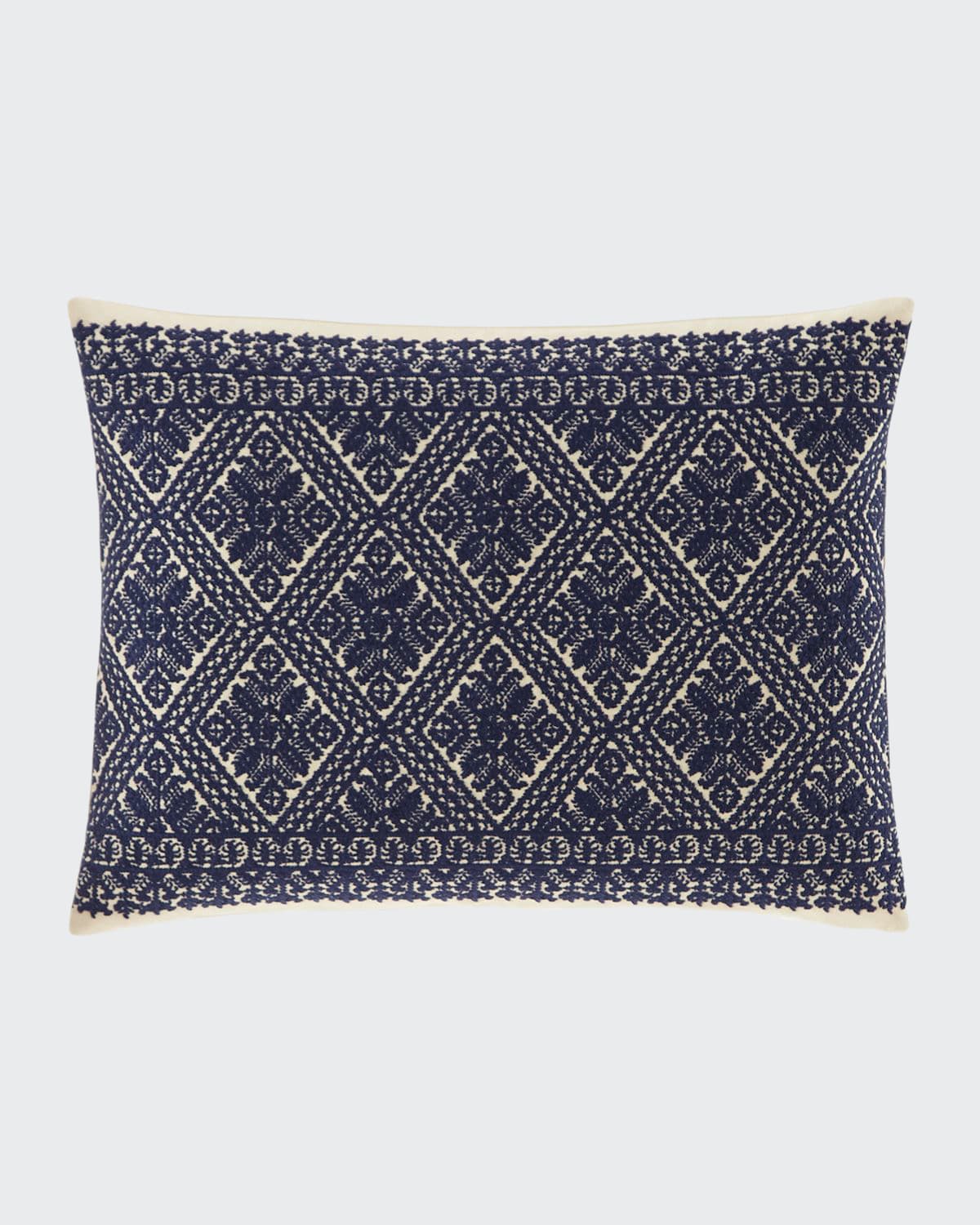Ralph Lauren Haywood Embroidery Pillow In Cream