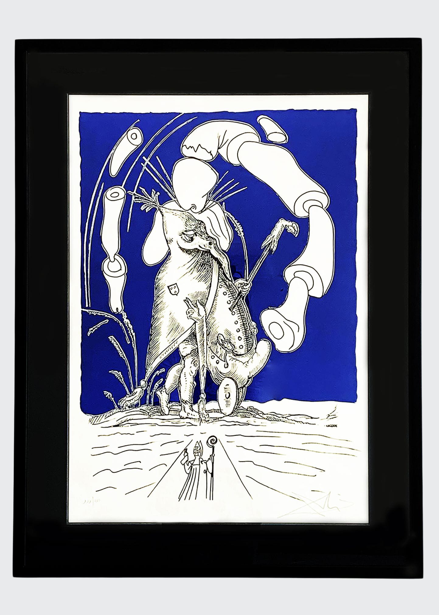 "Les Songes Drolatiques de Pantagruel" Original Art by Salvador Dali (Blue)
