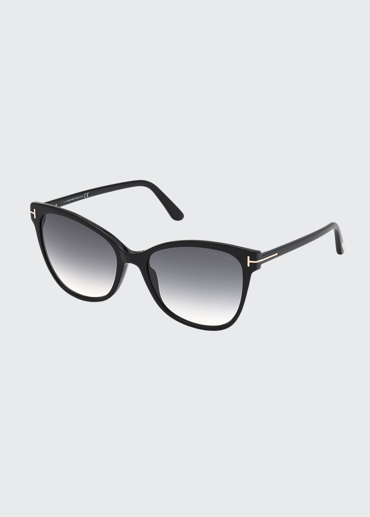 Shop Tom Ford Ani Oversized Acetate Cat-eye Sunglasses In Champagne
