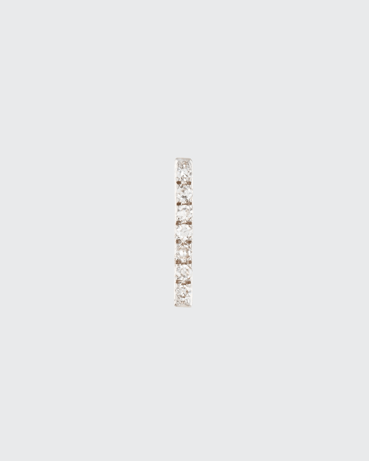 Ef Collection Diamond Bar Stud Earring In Silver