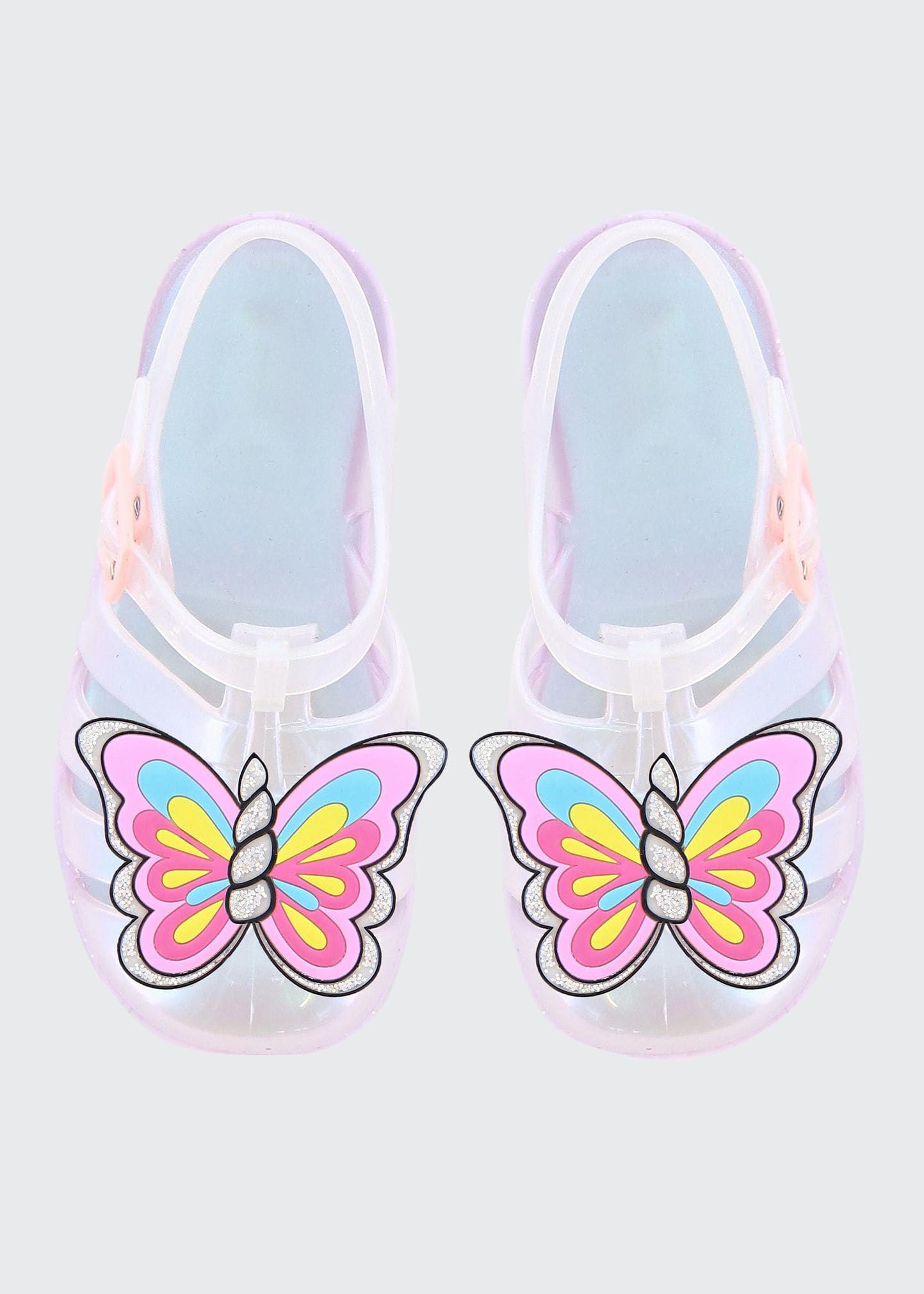 SOPHIA WEBSTER GIRL'S UNICORN HORN & BUTTERFLY WING JELLY SANDALS, BABY/TODDLERS