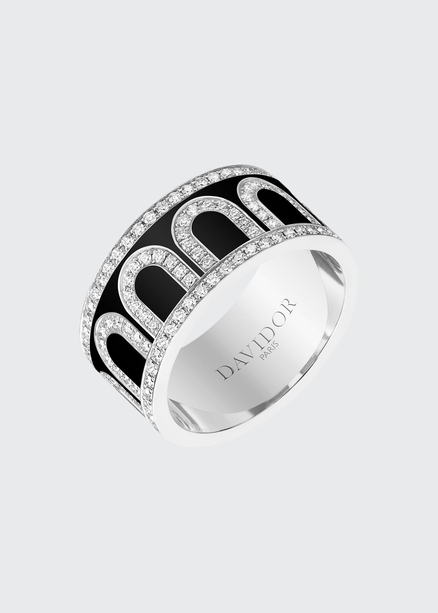 DAVIDOR L'Arc de Davidor 18k White Gold Palais Diamond Ring - Grand Model, Caviar, Size 54