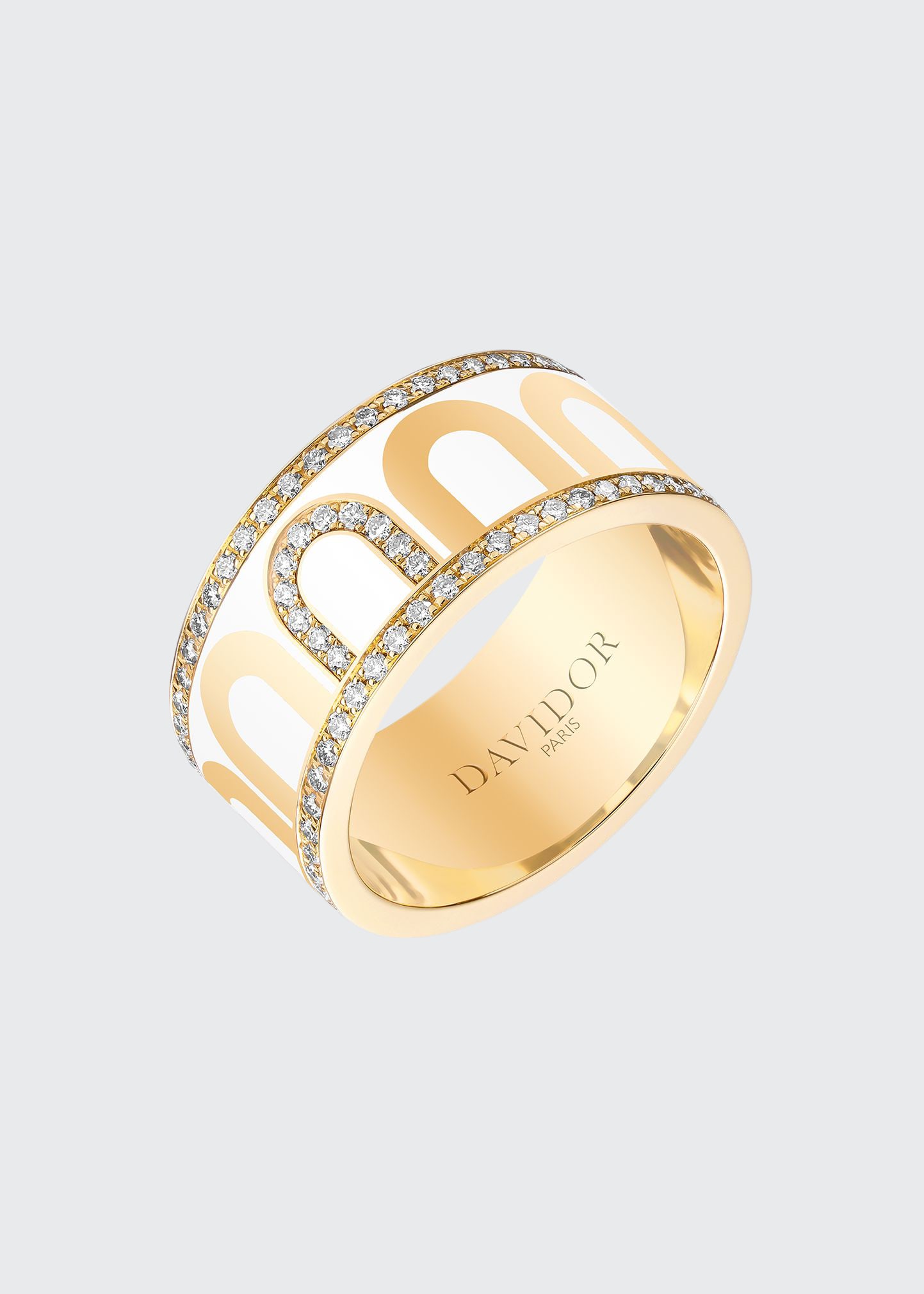 DAVIDOR L'Arc de Davidor 18k Gold Porta Diamond Ring - Grand Model, Neige, Size 57