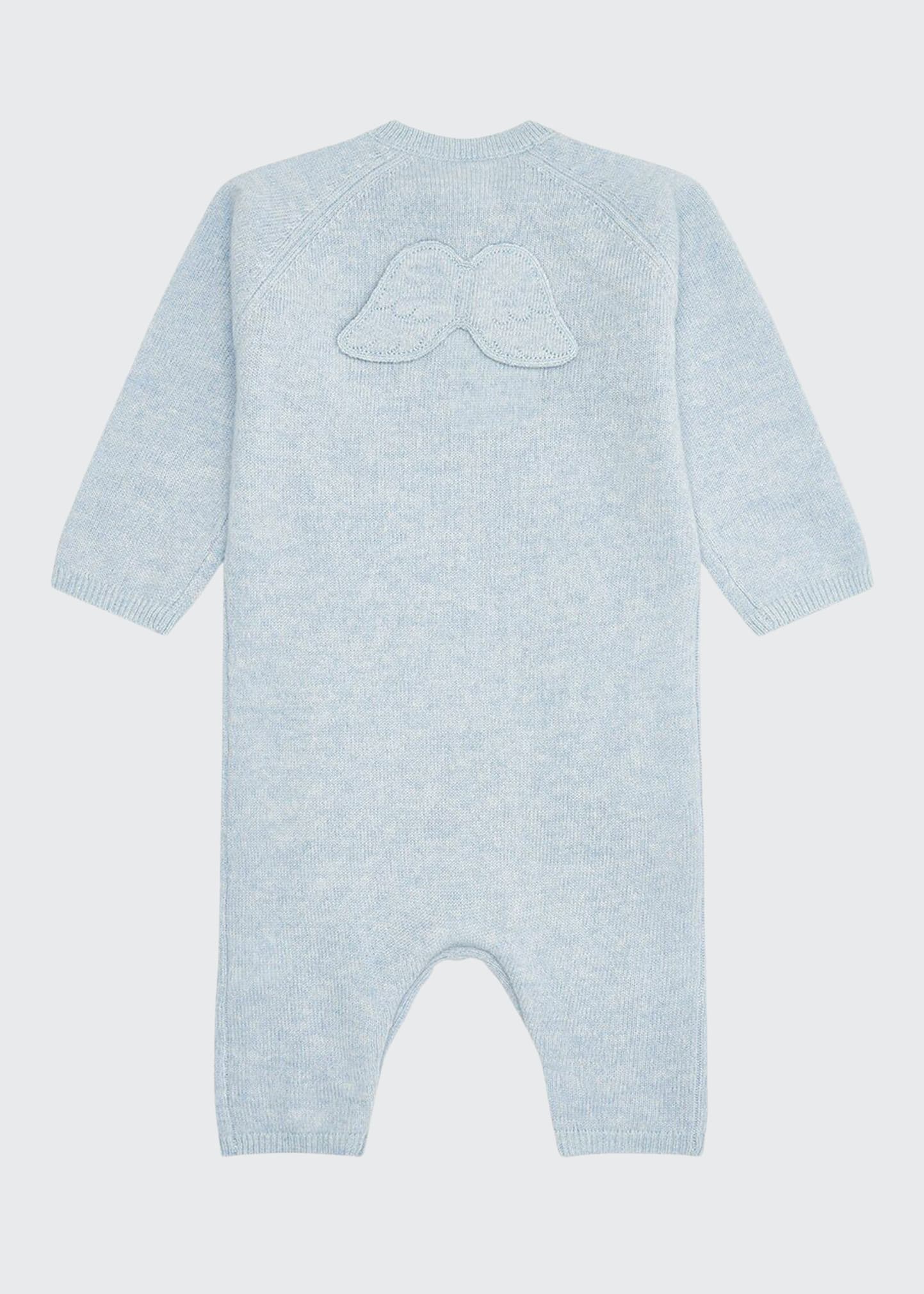 Marie Chantal Ariel Cashmere Angelwing Romper In Blue