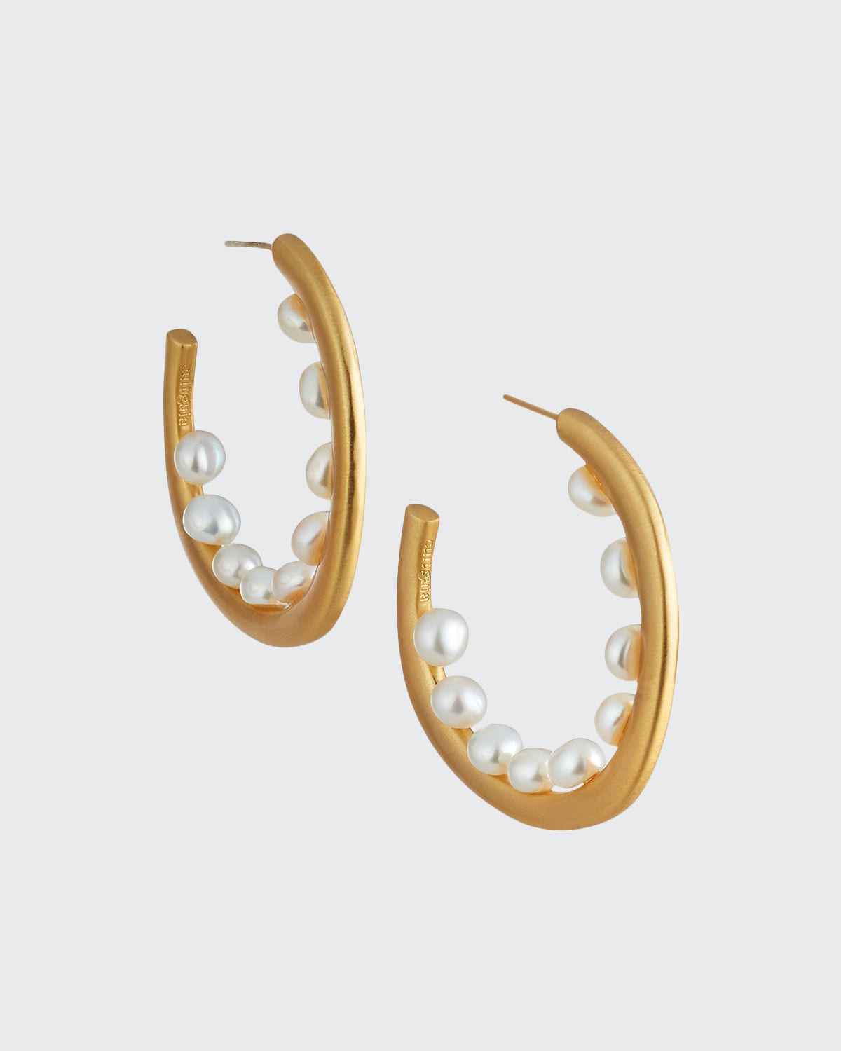 Cult Gaia Multi-pearl Hoop Earrings