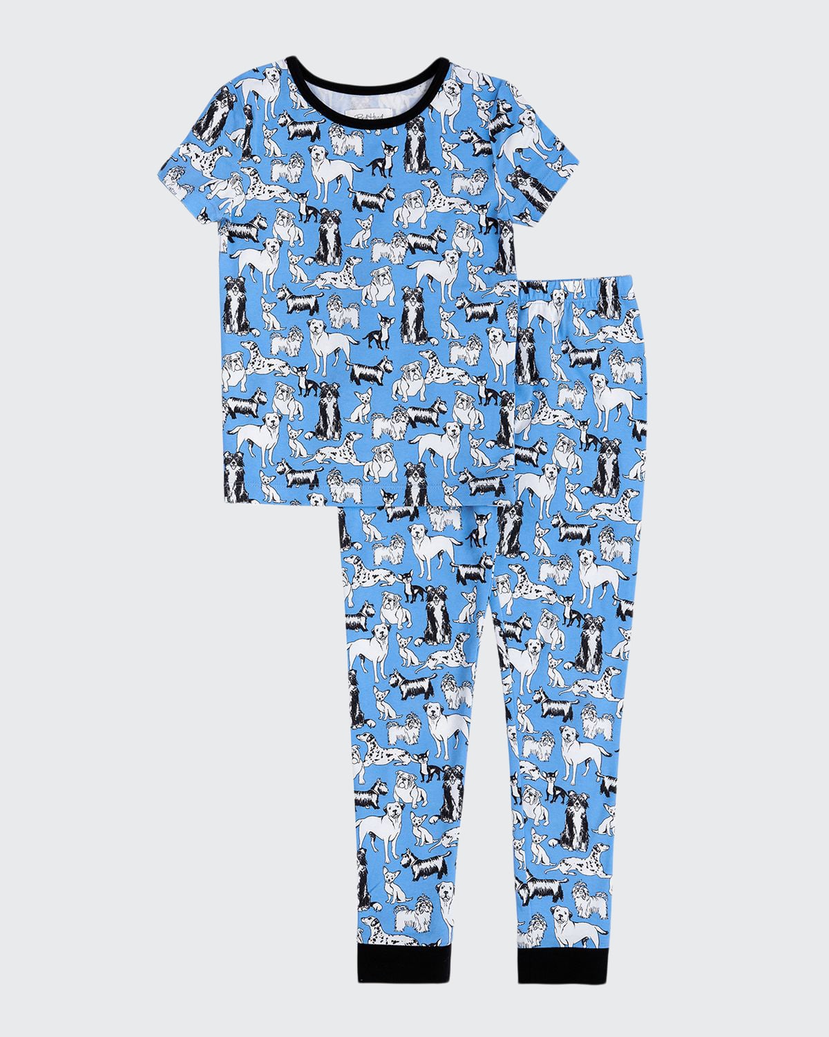 BedHead Pajamas Kid's Dog-Print Short-Sleeve Pajama Set, Size 2-6