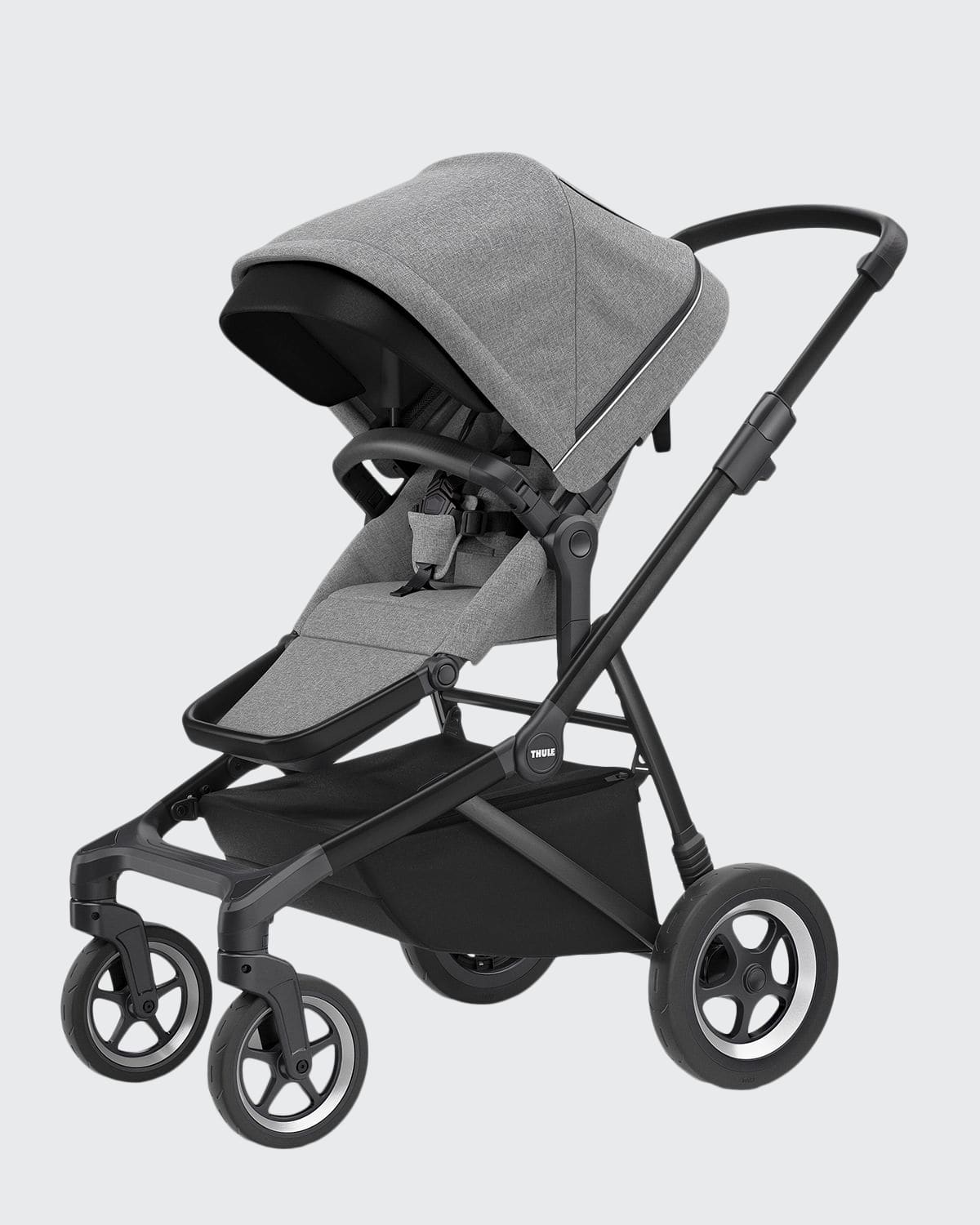 THULE SLEEK CONVERTIBLE STROLLER, GREY MELANGE