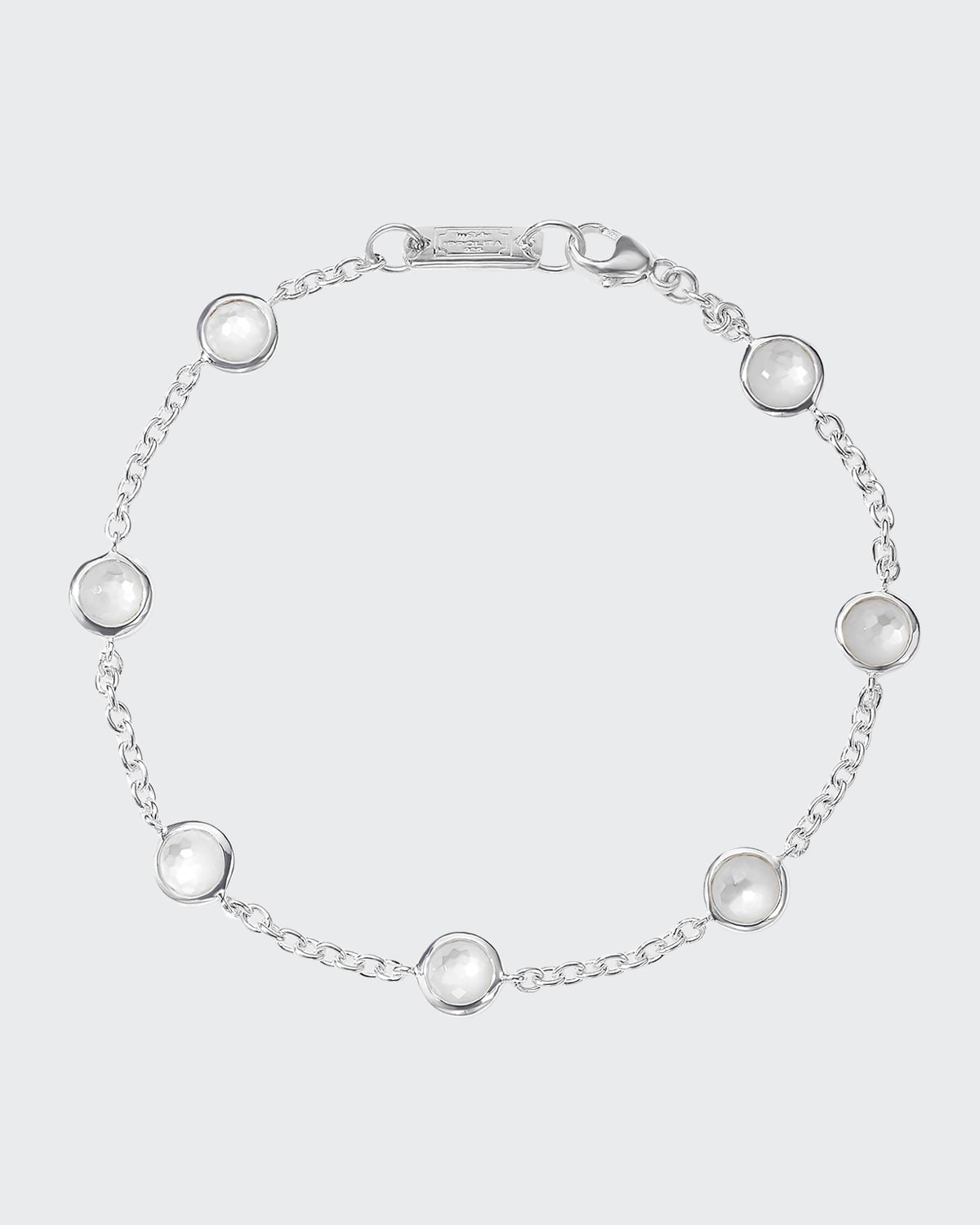 Shop Ippolita Stone Station Bracelet In Sterling Silver In Mother Of Pearl