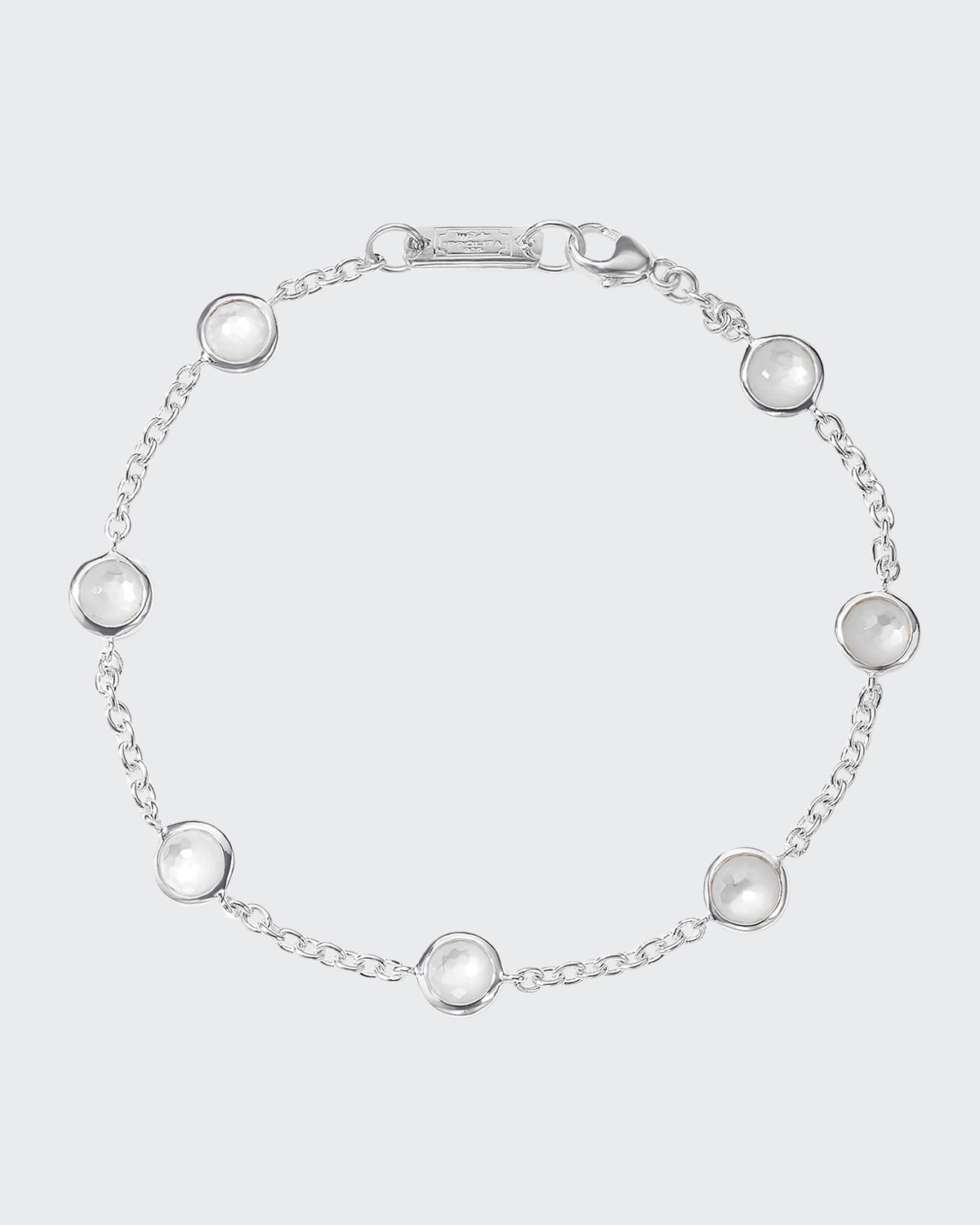 Ippolita Sterling Silver Lollipop 7-stone Station Bracelet In Mother-of-pearl In Mother Of Pearl