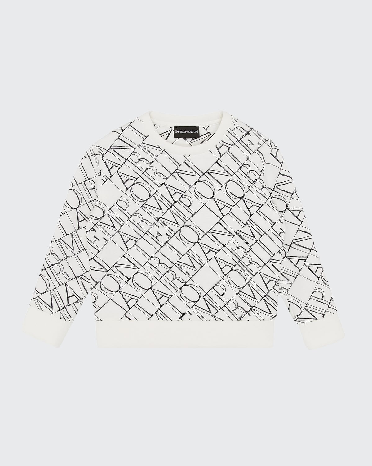 Boy's Sketch Logo Crewneck Sweatshirt, Size 4-16