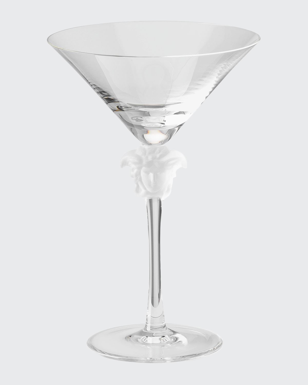 Shop Versace Medusa Lumiere Martini Glass In Clear