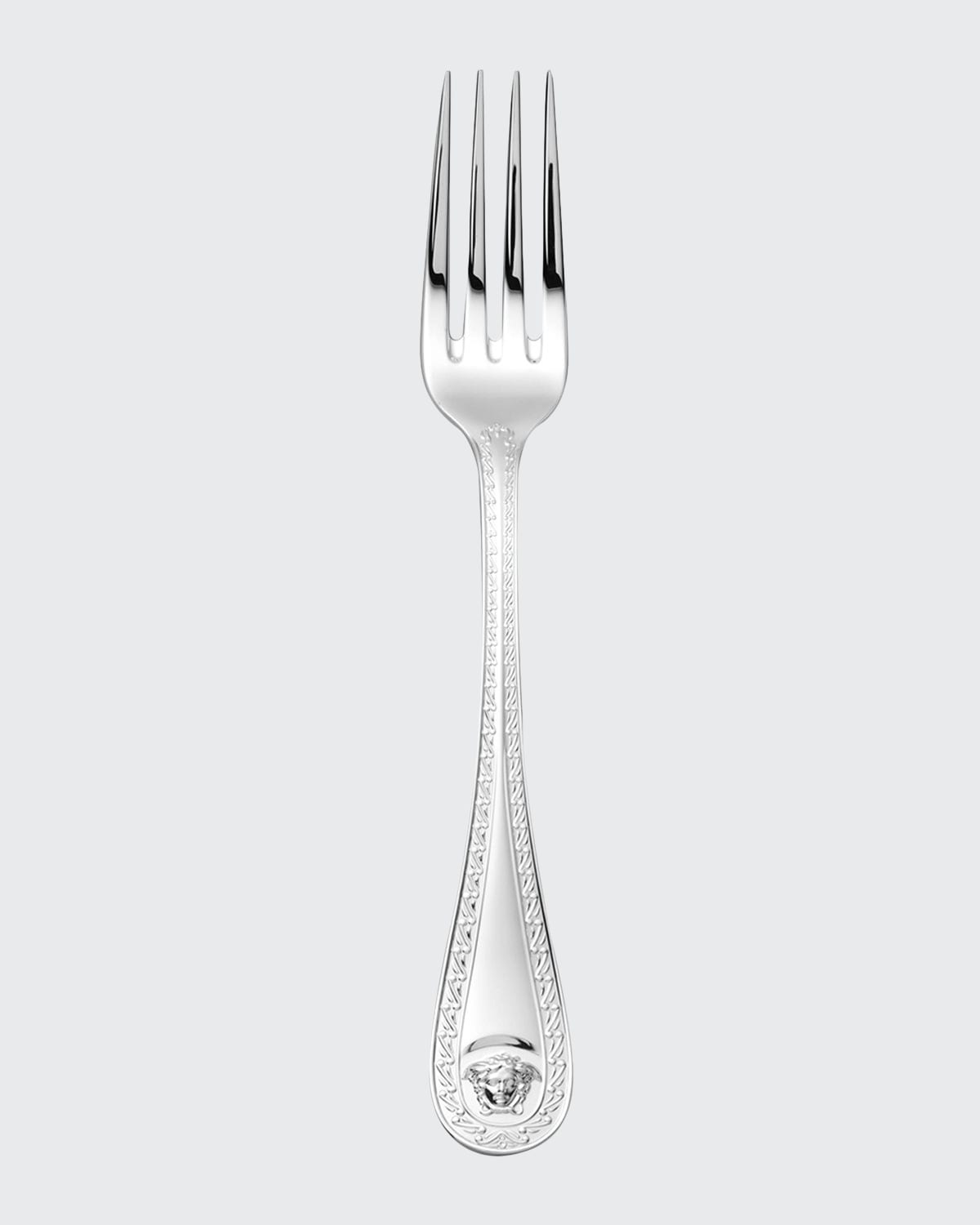 Versace Medusa Silver-plated Table Fork In Silver