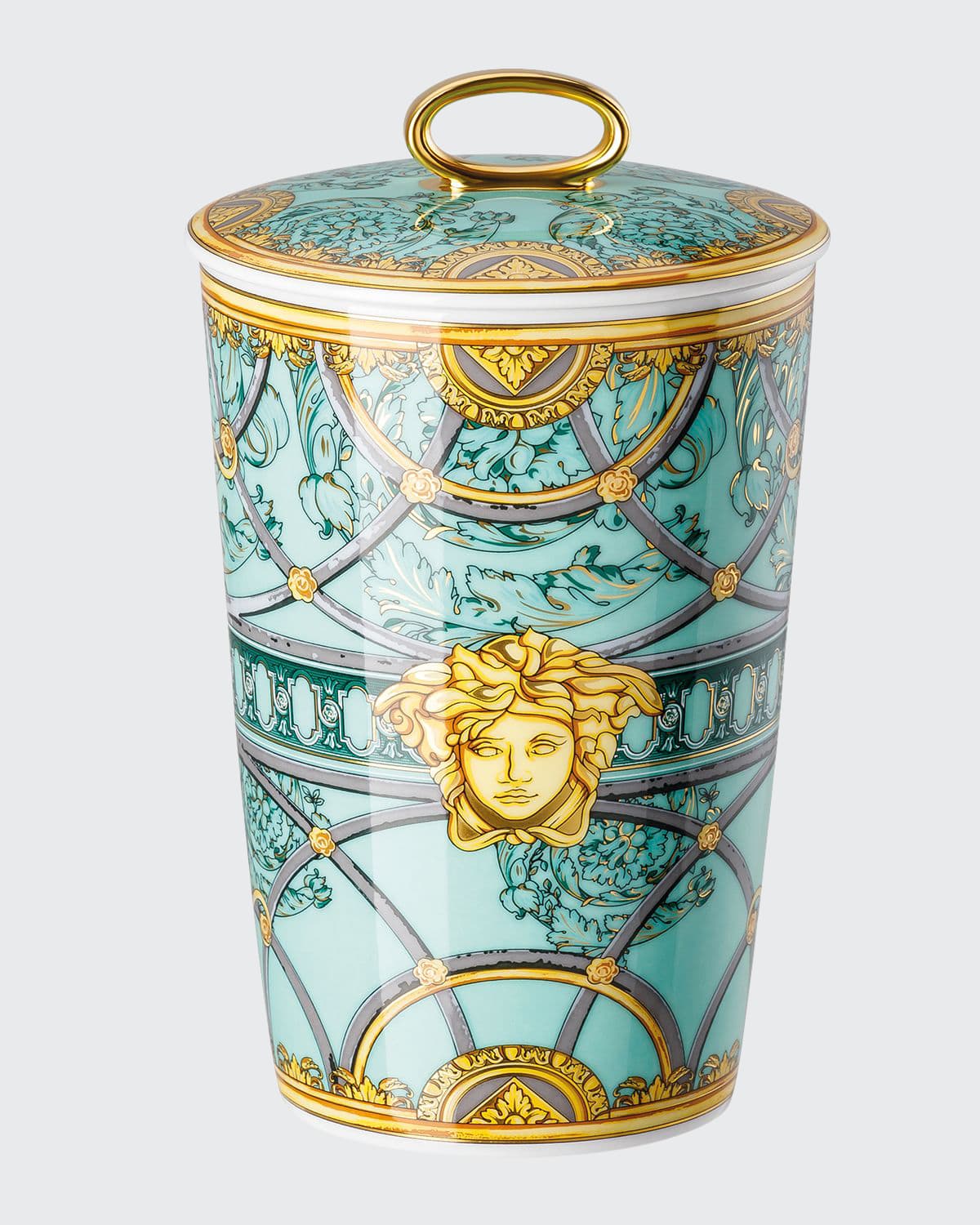 Versace Scala Palazzo Verde Scented Votive With Lid In Multi