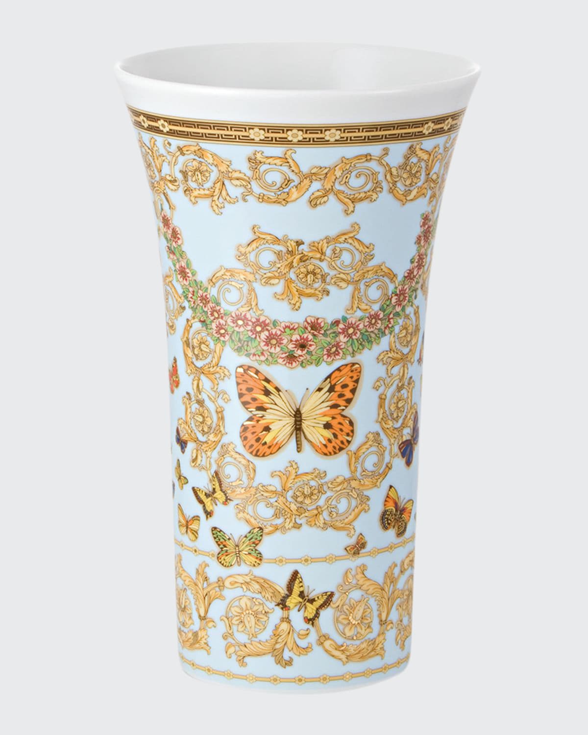 Versace Butterfly Garden Vase In Multi