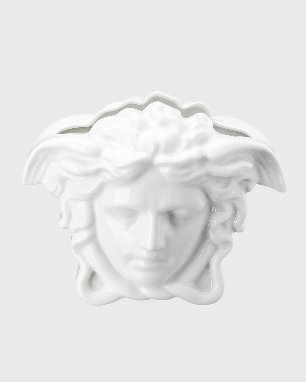 Shop Versace Medusa Grande 8.3" Vase, White