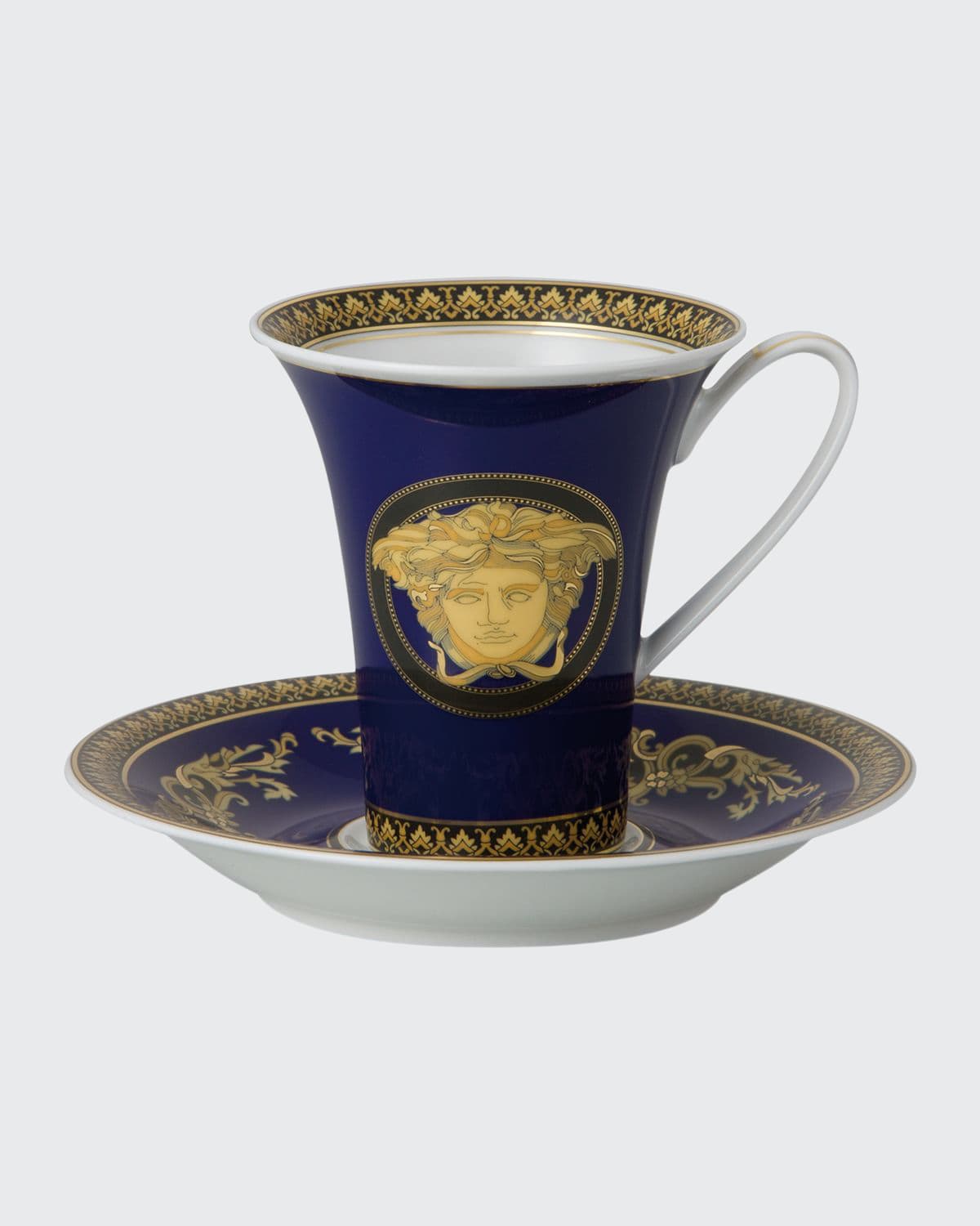 Shop Versace Medusa Blue Coffee Cup & Saucer