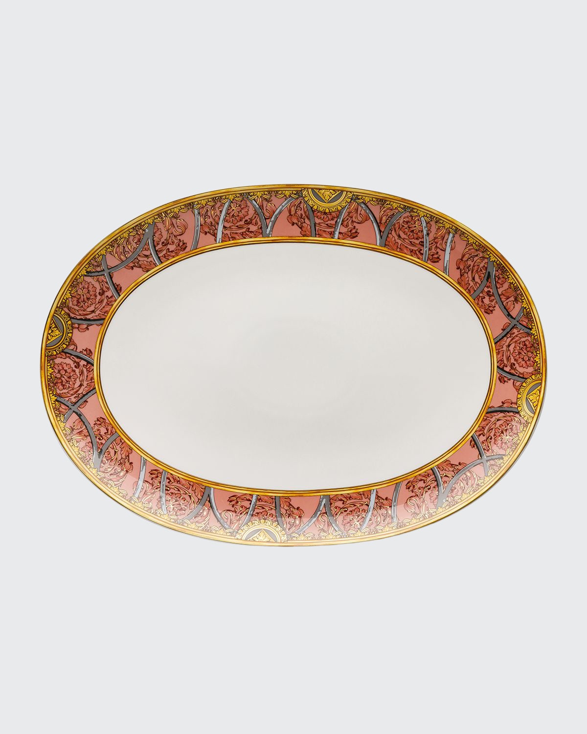 Shop Versace La Scala Del Palazzo Platter In Rosa