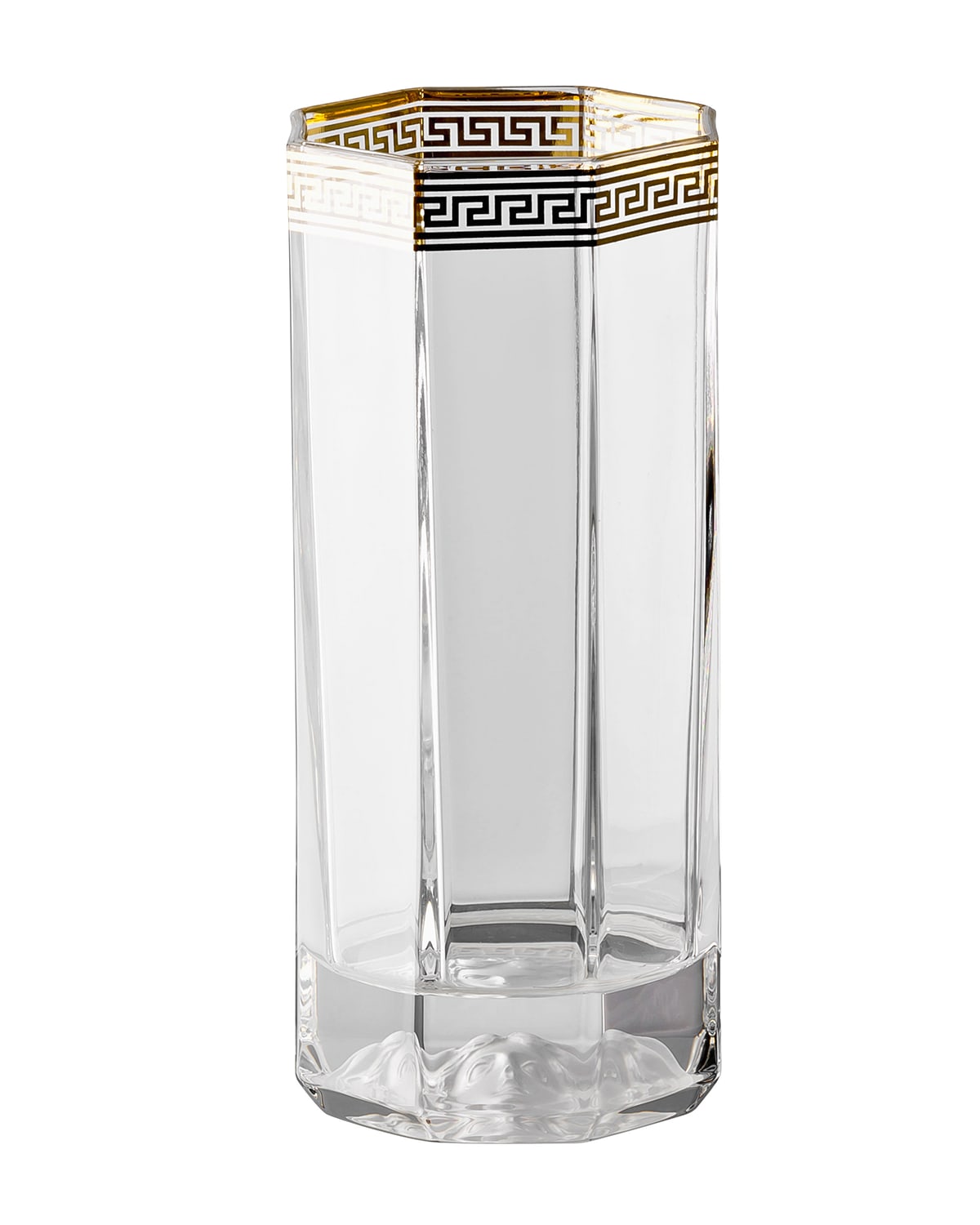 Shop Versace Medusa D'or Tall Drinking Glasses, Set Of 2 In Clear