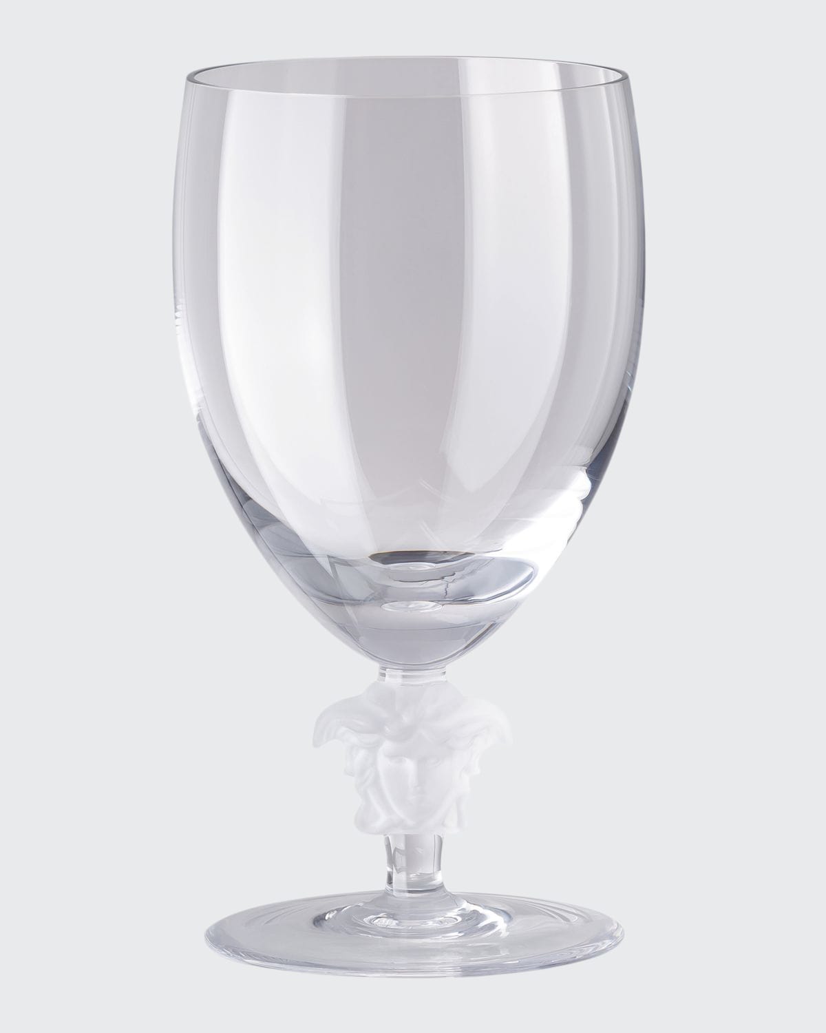 Versace Medusa Lumiere Short Stem Clear Water Goblets, Set Of 2 In Clear