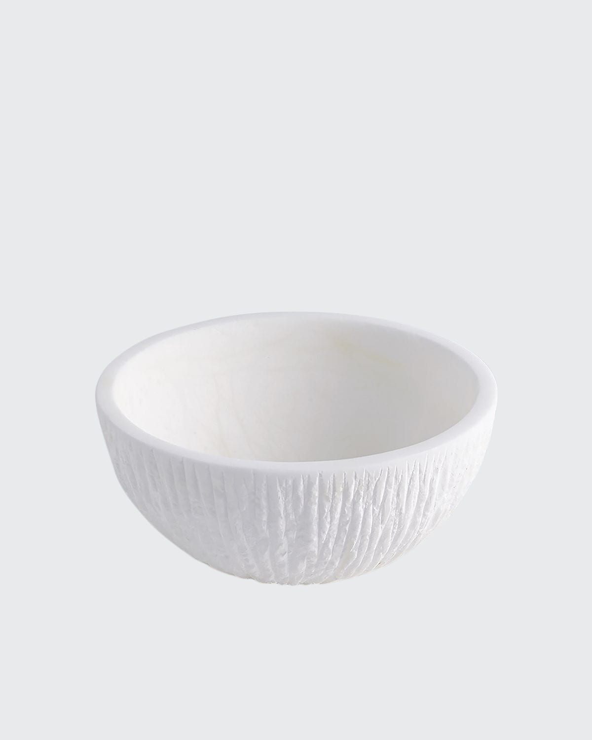Global Views Chiseled Alabaster Bowl - Large In White