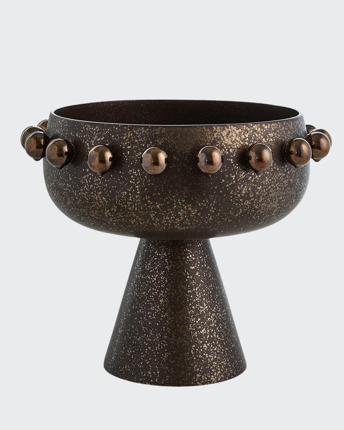 Ashley Childers For Global Views Spheres Collection Footed Bowl In Bronze