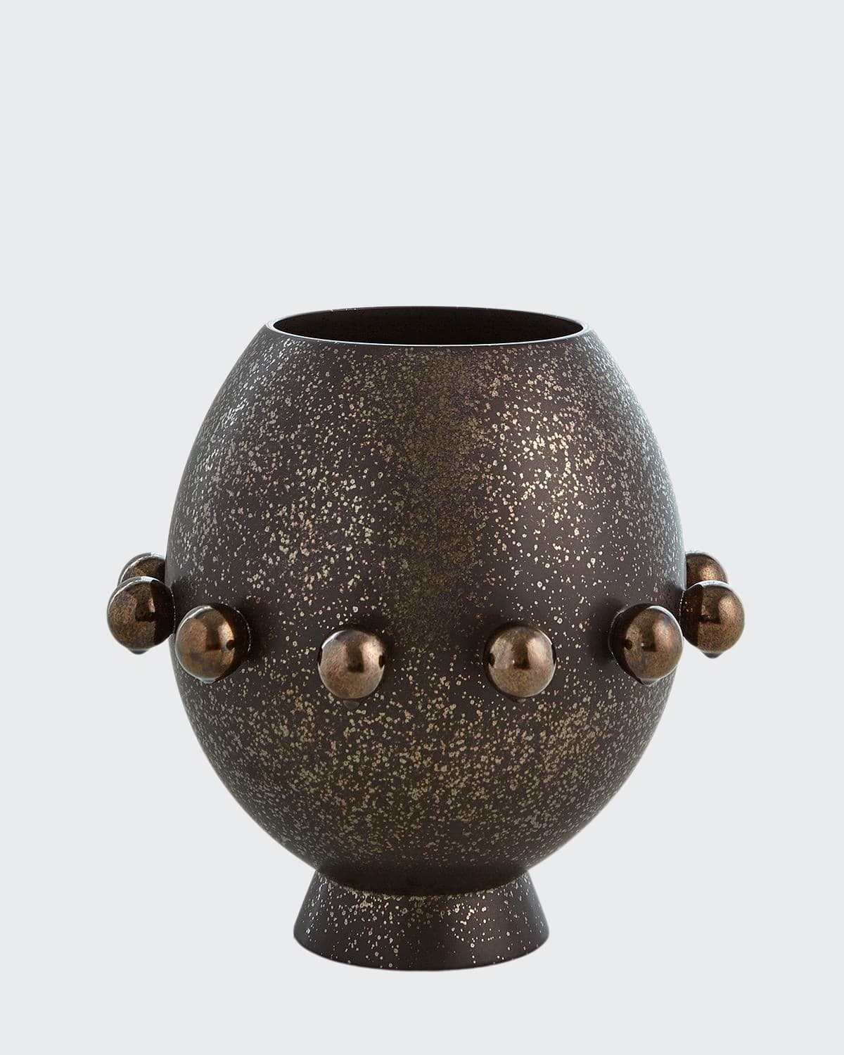 Shop Ashley Childers For Global Views Spheres Collection Vase In Bronze