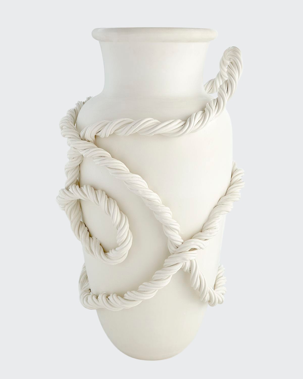 Shop Ashley Childers For Global Views Twisted Amphora Vase In White
