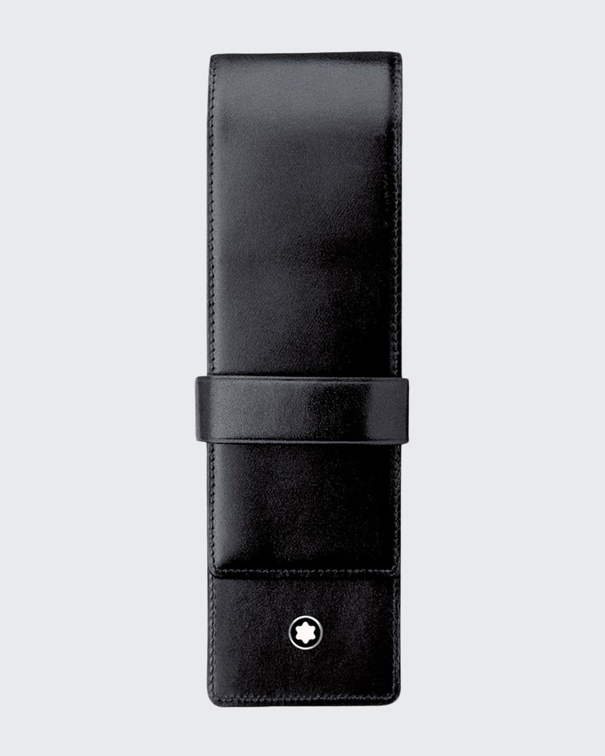 Montblanc Meisterstuck Leather 2-pen Pouch In Black