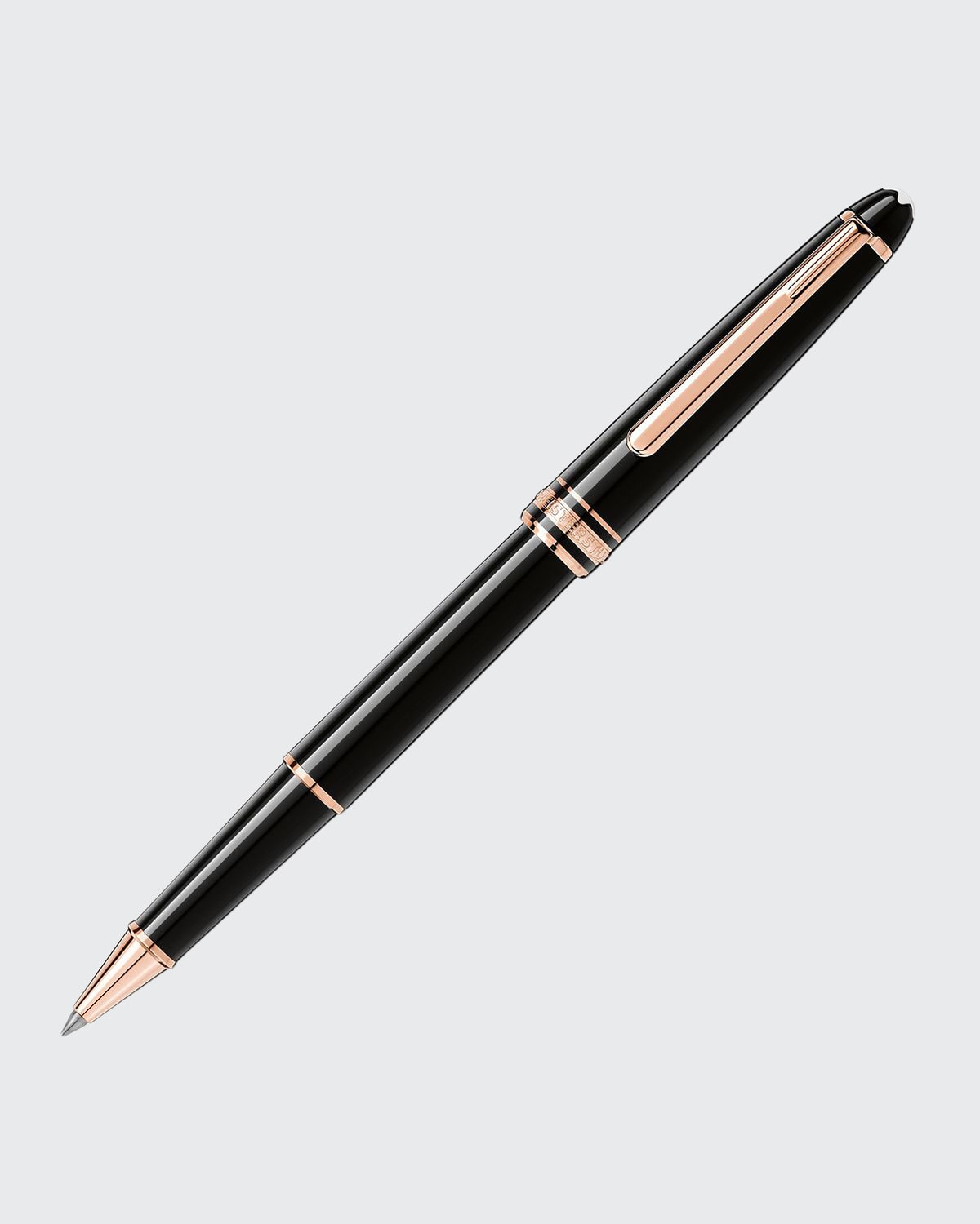 Montblanc Meisterstuck Classique Rollerball Pen, Rose Gold-coated In Black