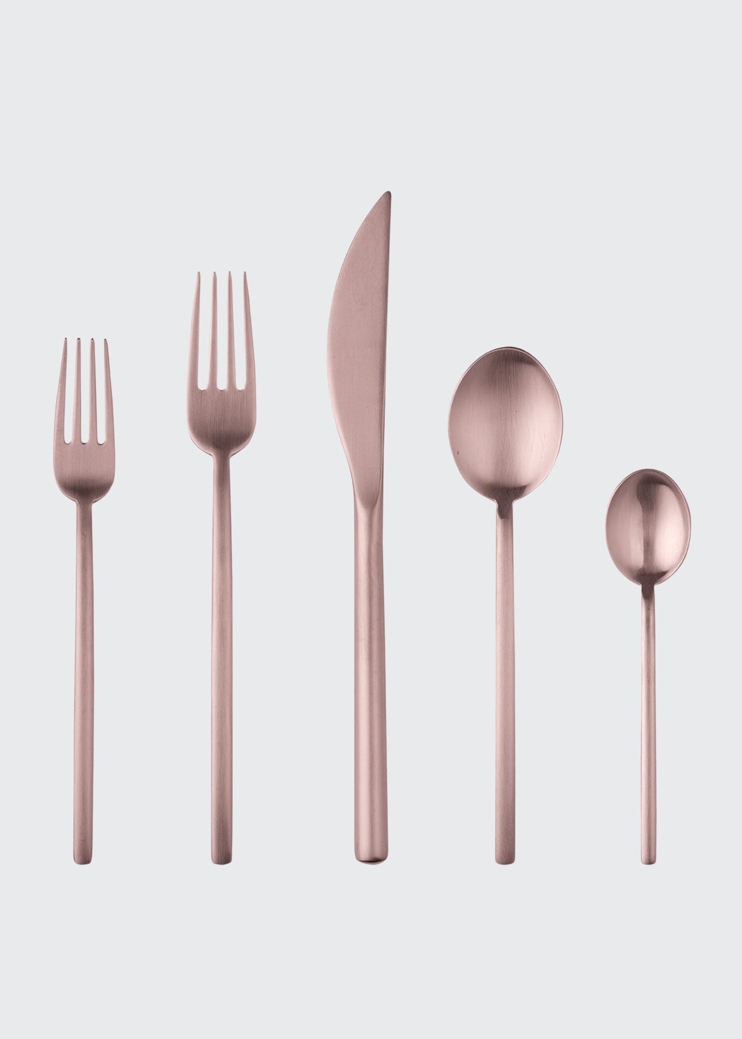 Mepra Due Ice Champagne 5-piece Flatware Set In Bronze