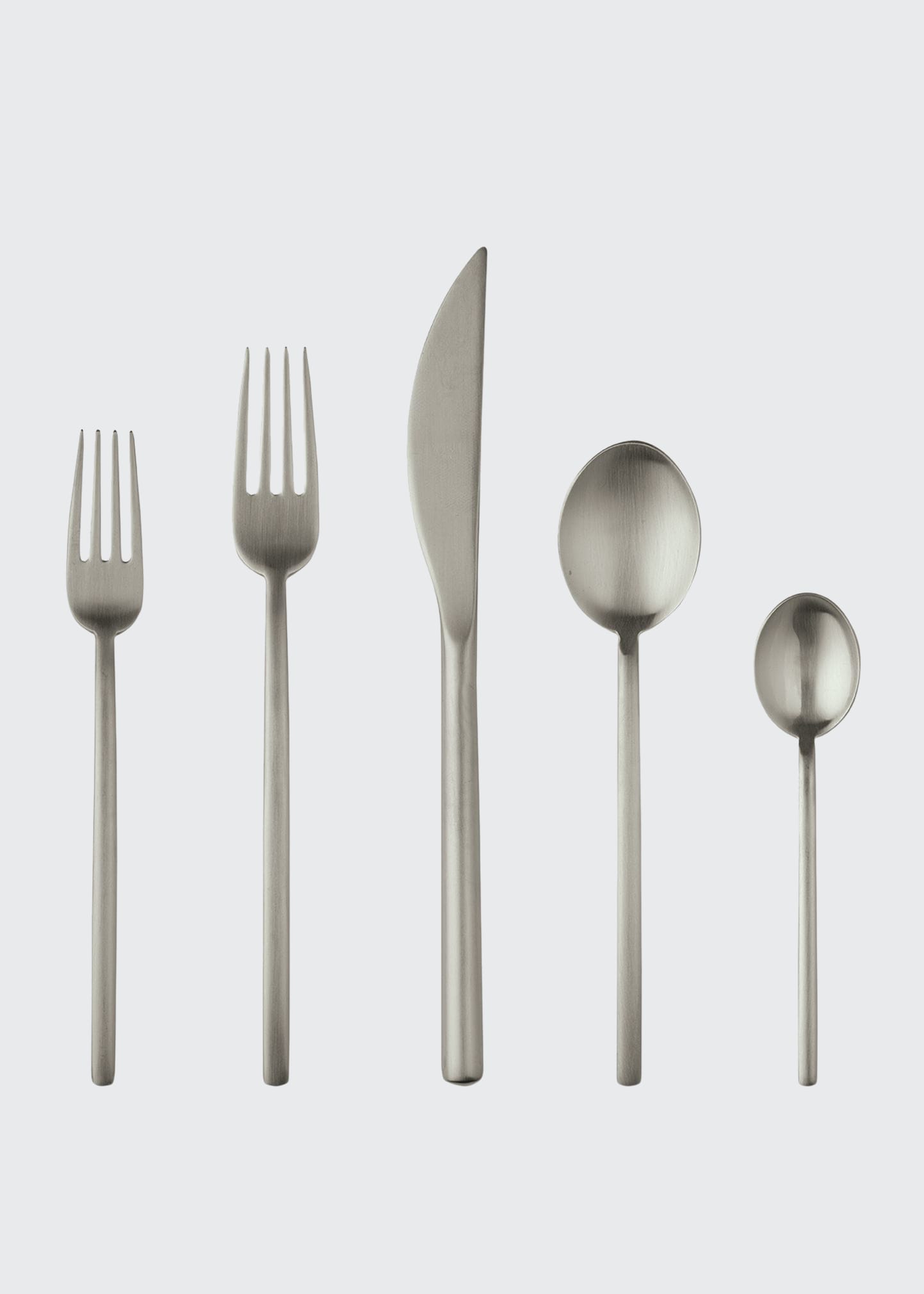 Mepra Linea 5-piece Ice Champagne Cutlery Set In Champagne