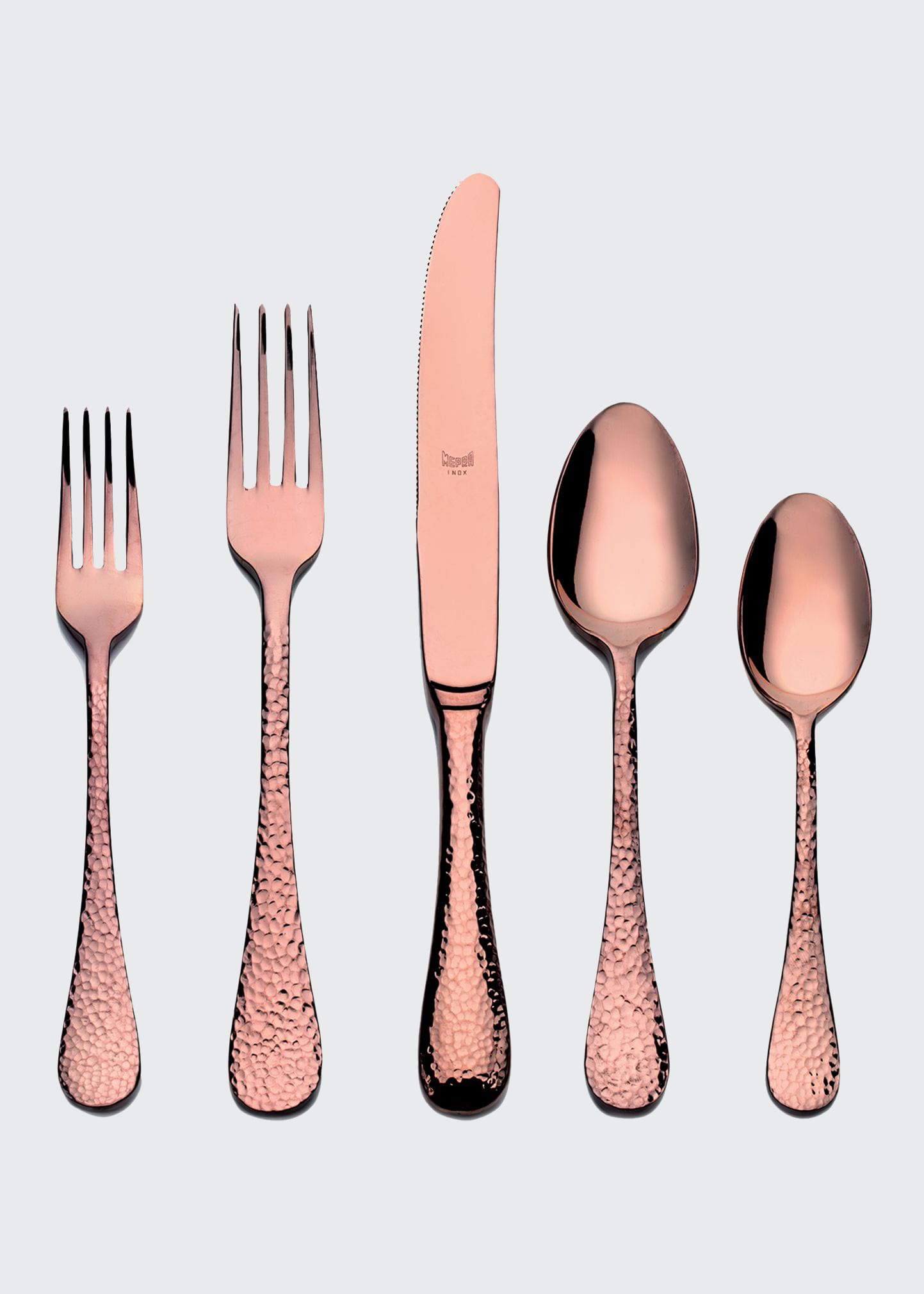 Shop Mepra Epoque 5-piece Flatware Set In Bronze