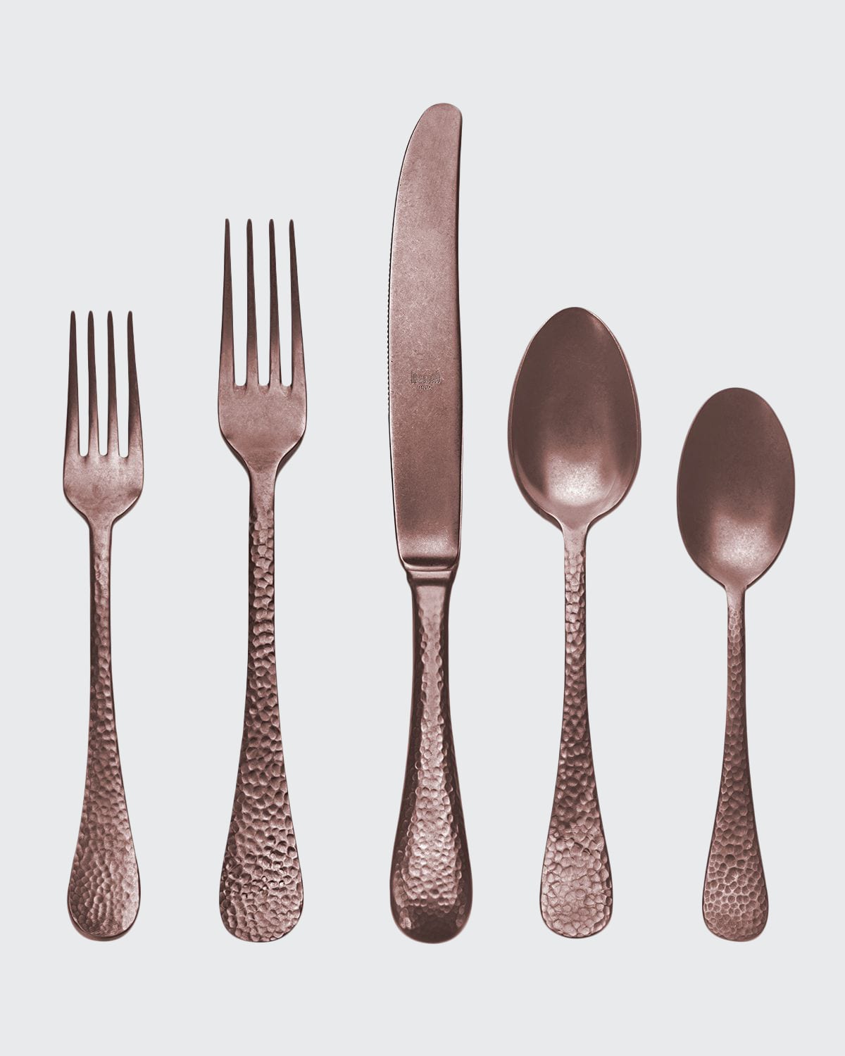 Mepra Epoque Pewter 5-piece Flatware Set In Bronze