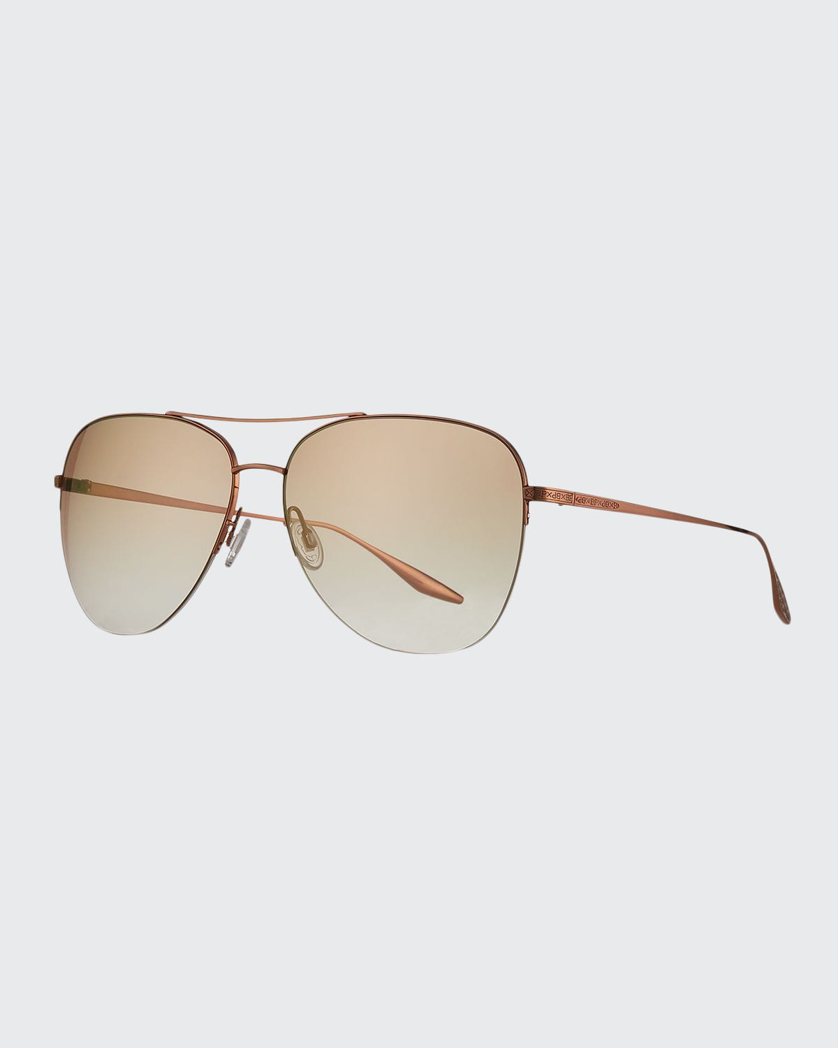 Shop Barton Perreira Chevalier Semi-rimless Metal Aviator Sunglasses In Pink