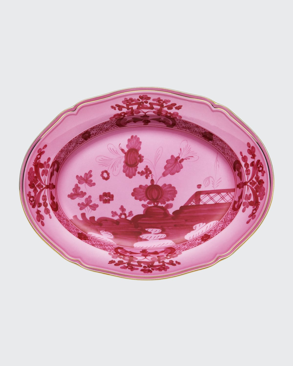 Ginori 1735 Oriente Italiano Oval Platter, Porpora In Porpora