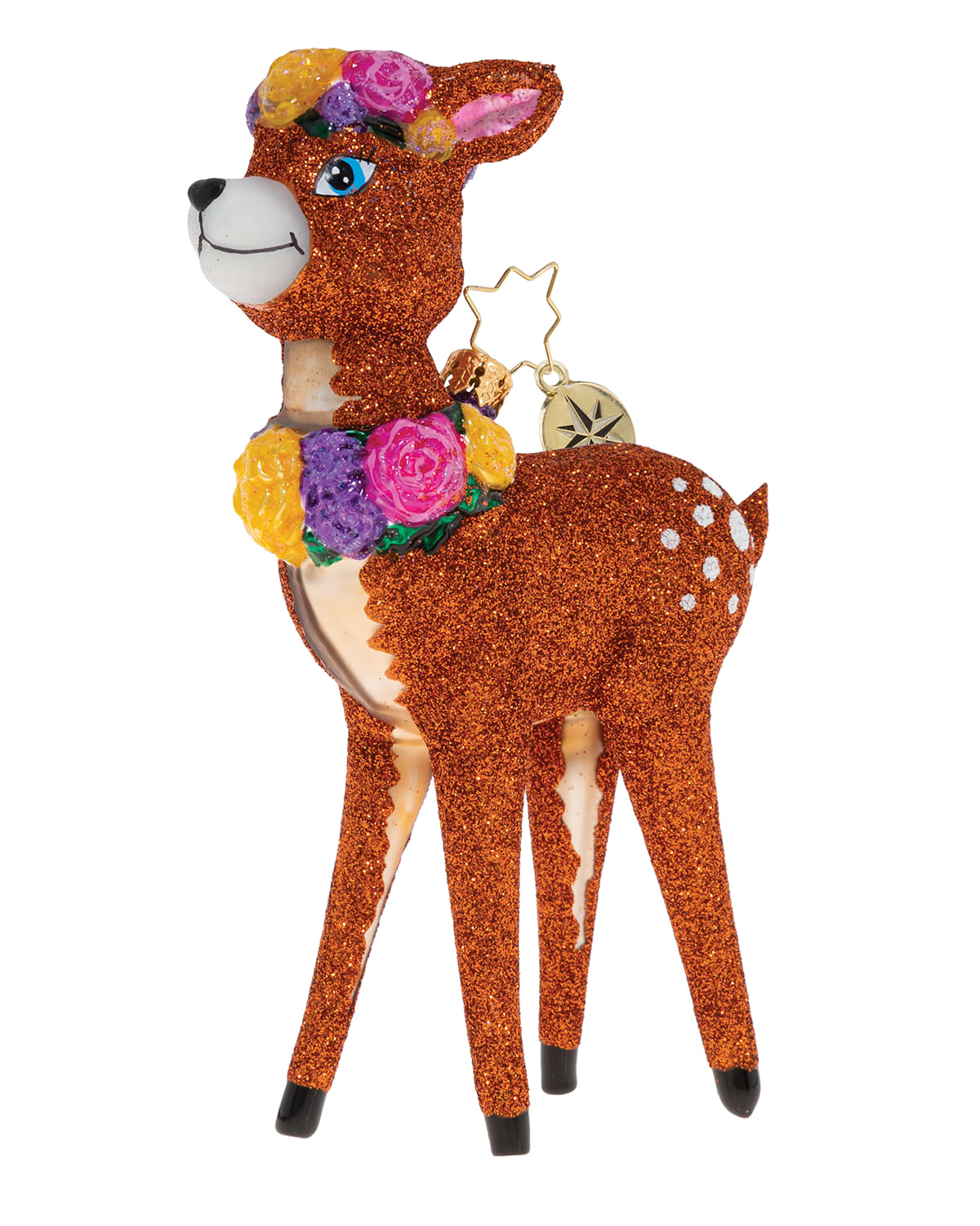 Christopher Radko Fawning Over Florals Christmas Ornament