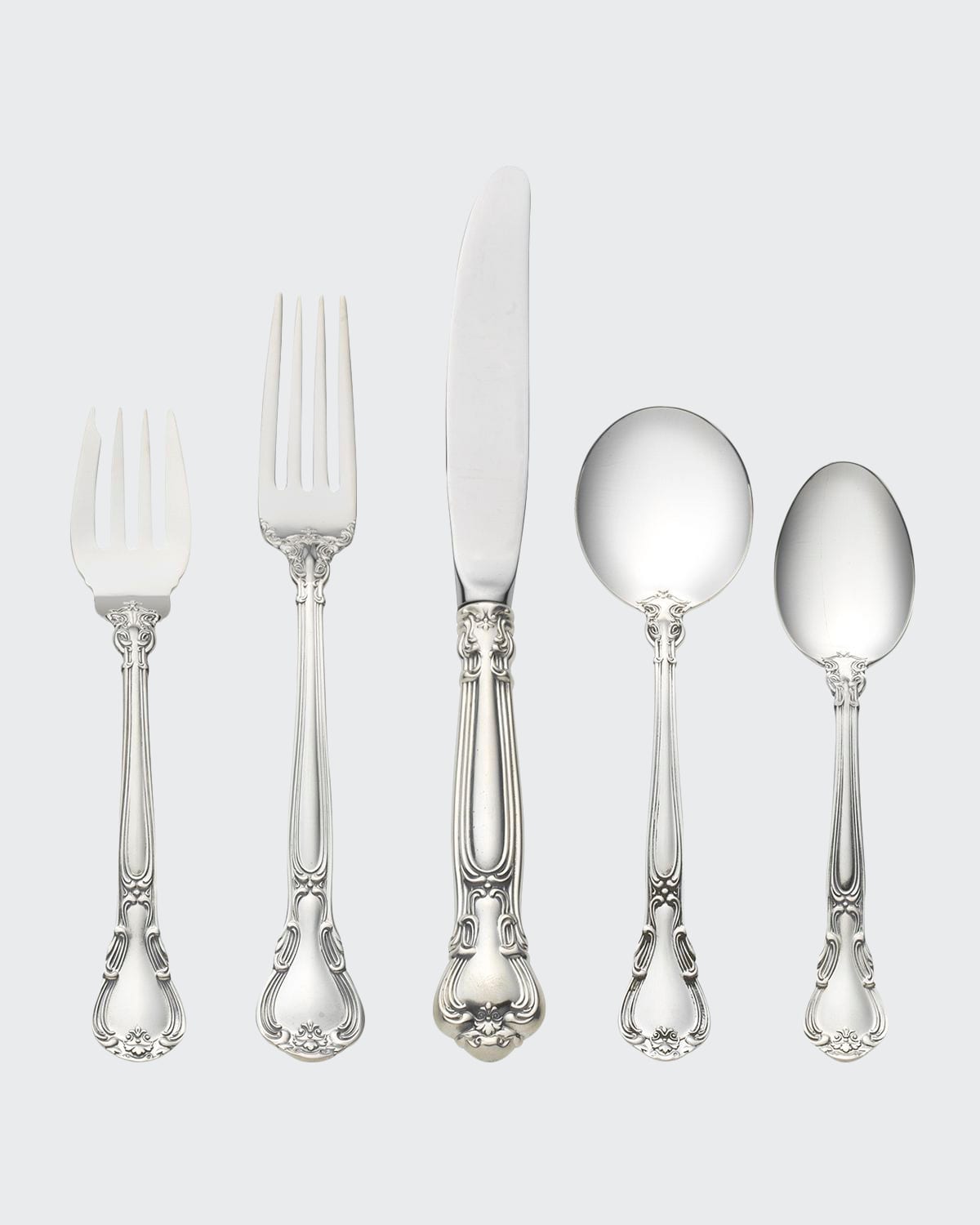 Chantilly 5-Piece Flatware Setting with Cream Soup Spoon