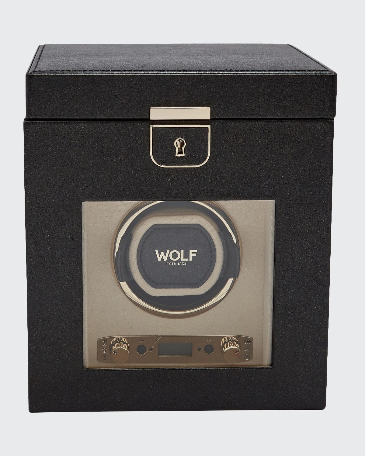 Shop Wolf Palermo Single Watch Winder In Black Anthracite