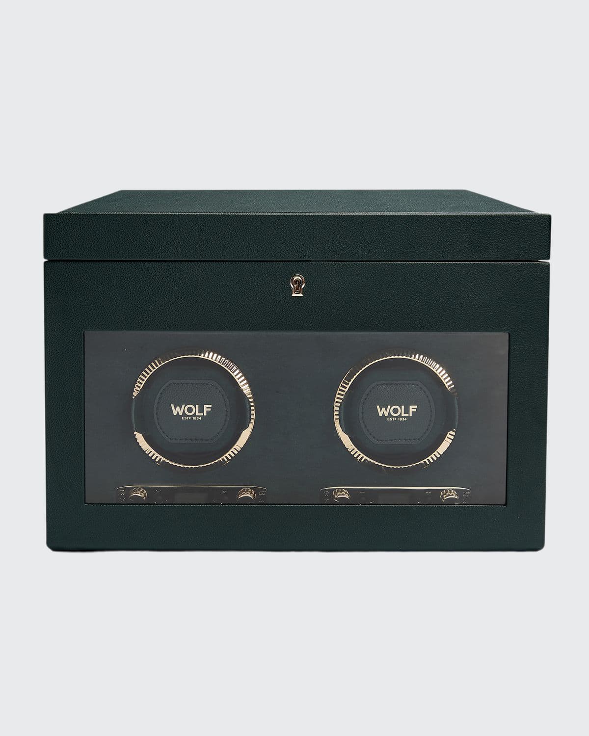 Wolf British Racing Double Watch Winder In Green