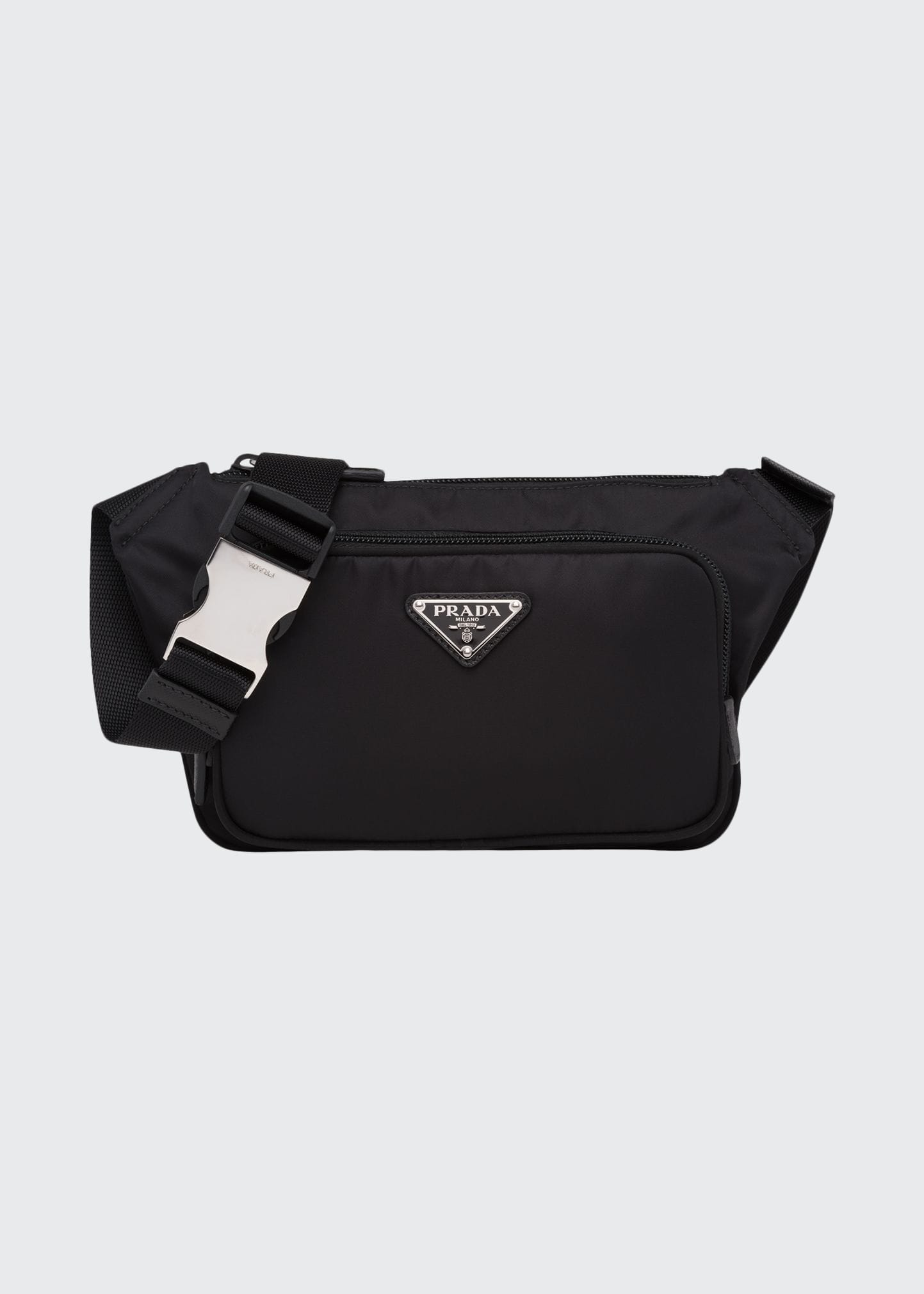 Prada Men's Re-nylon Crossbody Bag In Black