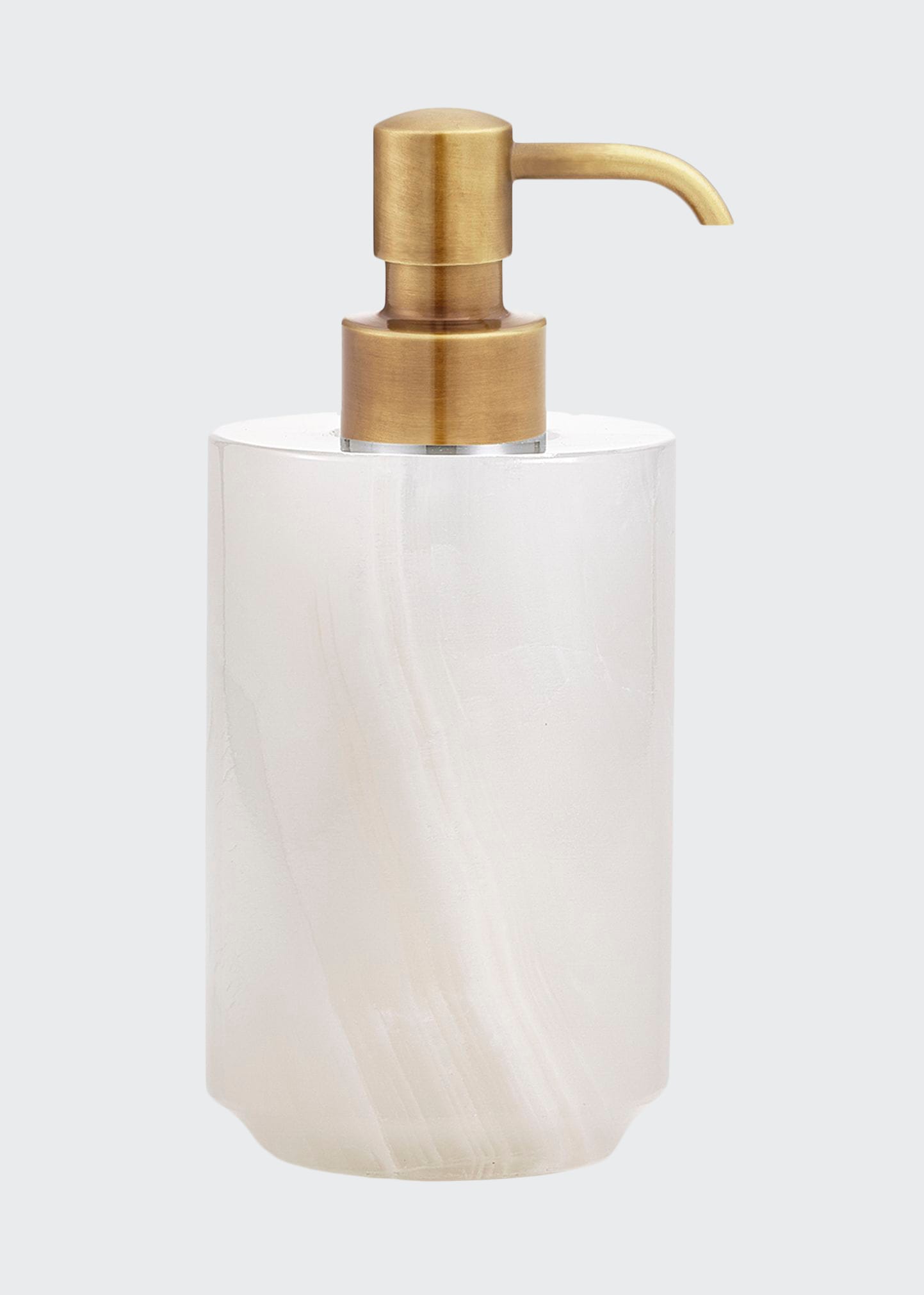 Labrazel Hielo Pump Dispenser With Polished Nickel Pump In Burnished Brass