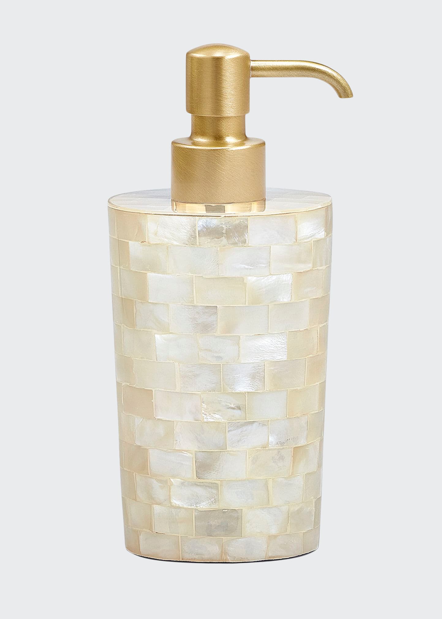Labrazel White Agate Pump Dispenser - with Brushed Brass Pump