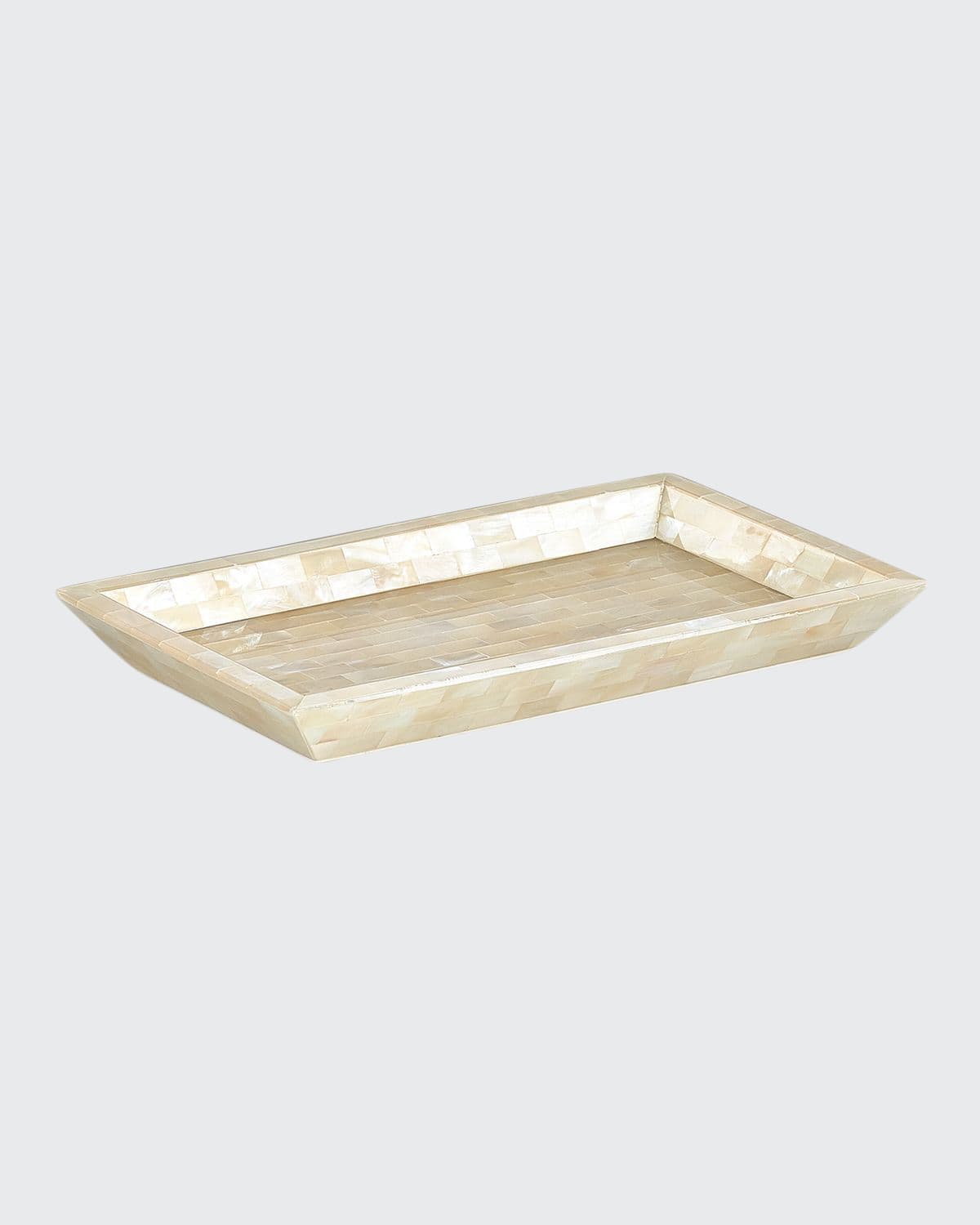 Labrazel White Agate Tray In Opalescent Ivory