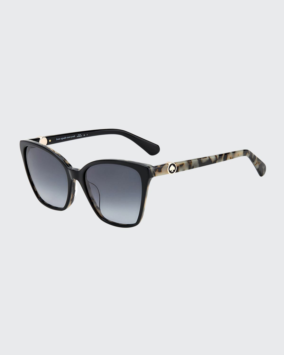 Kate Spade Amiya Acetate Cat-eye Sunglasses In Black / White